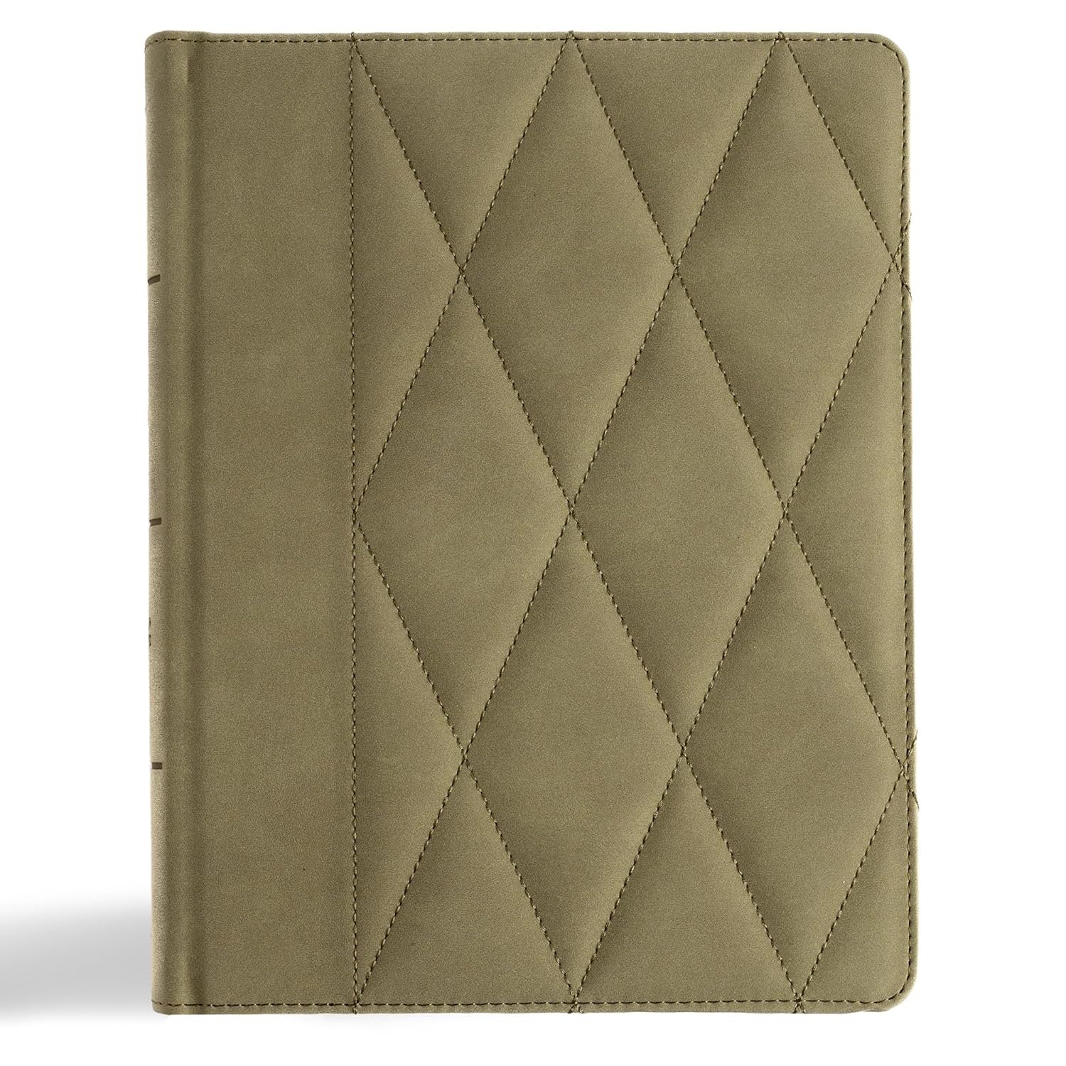 CSB Notetaking Bible, Large Print Edition, Sage Suedesoft LeatherTouch Over Board, Black Letter, Wide Margins, Journaling Space, Single-Column, Reading Plan, Easy-to-Read Bible Serif Type