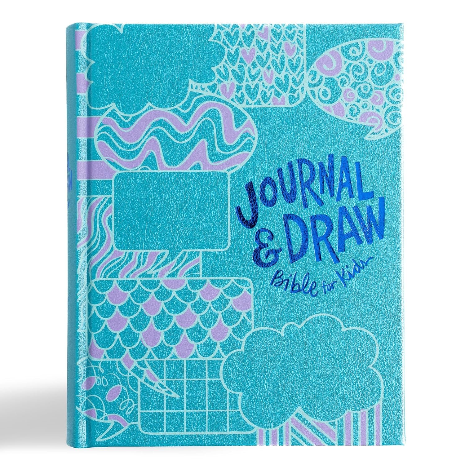 CSB Journal and Draw Bible for Kids, Teal LeatherTouch Over Board, Black Letter, Wide-Margins, Journaling Space, Line-Art Illustrations, Devotionals, Activity Pages, Q&A, Easy-to-Read Bible Serif Type