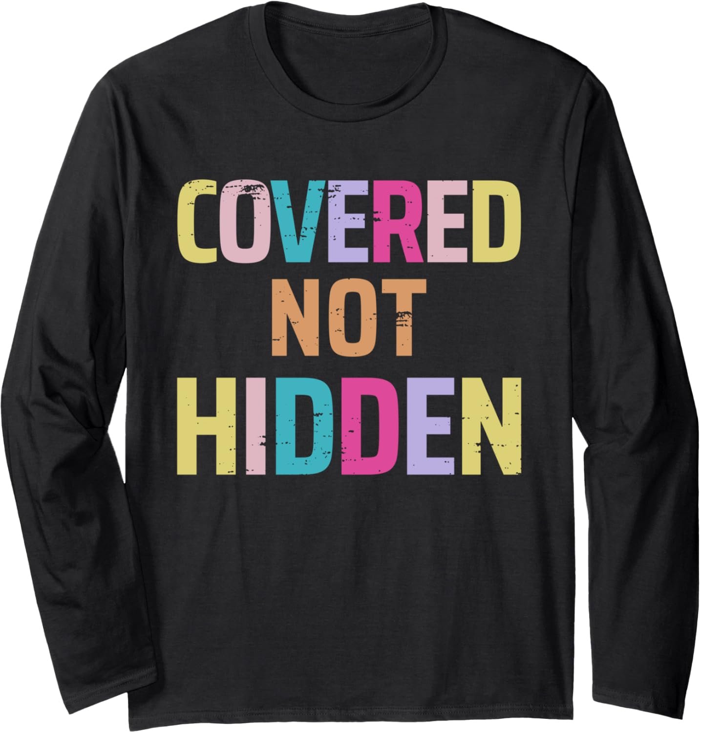 Covered Not Hidden Modest Christian Fashion Bright Long Sleeve T-Shirt