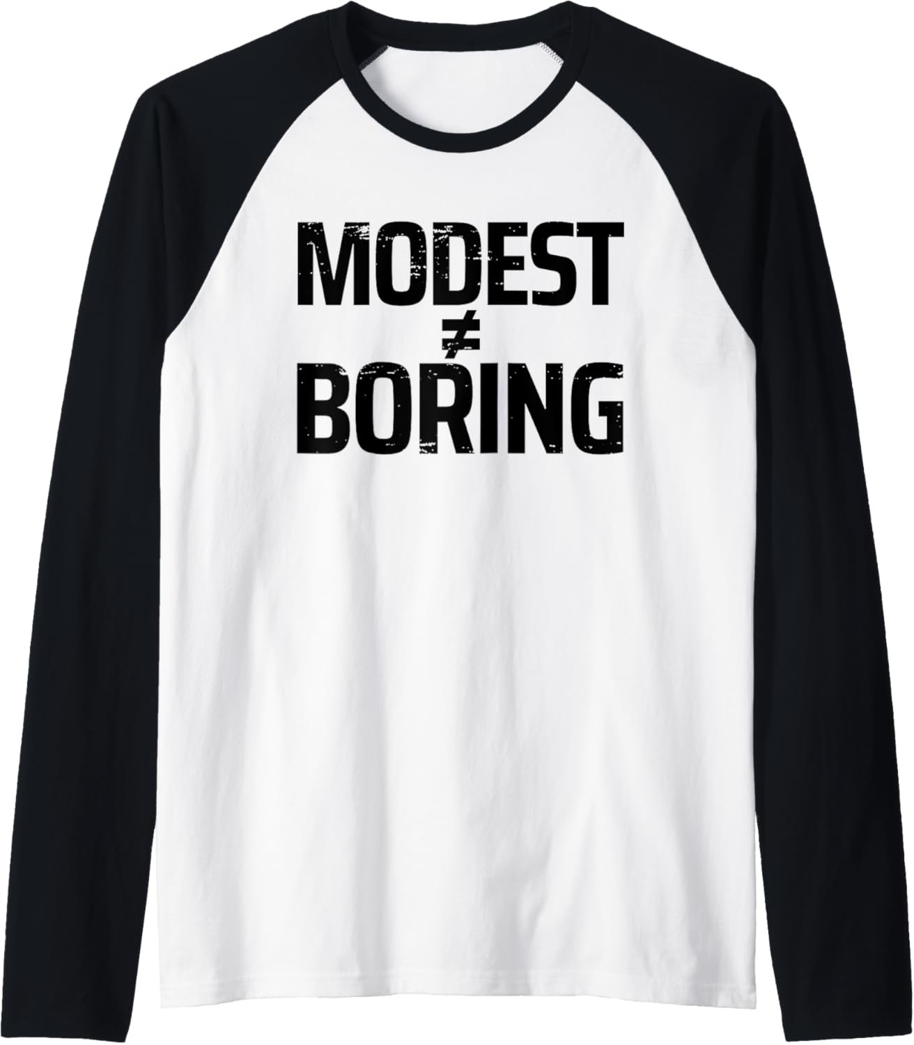 Modest Is Not Boring Holy Girl Christian Modesty Design Lt Raglan Baseball Tee