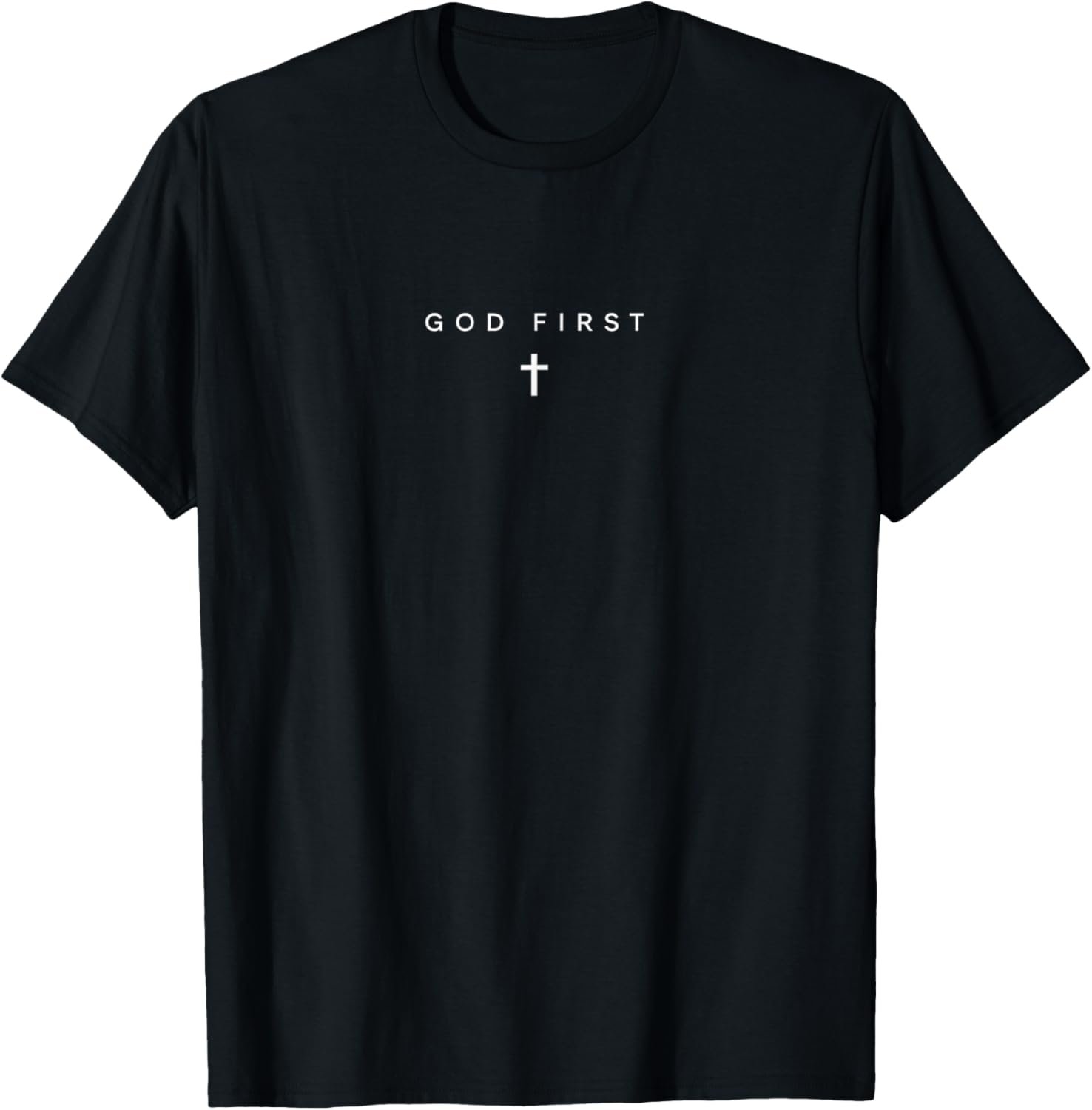 God First Minimalist Christian Faith Based Cross Religious T-Shirt