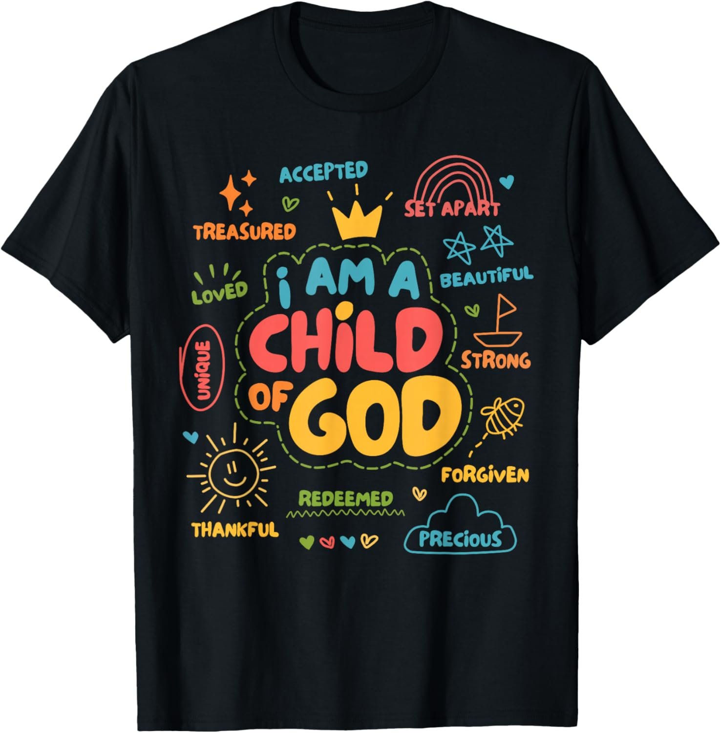 I am a Child of God Christian Retro Jesus Faith Design Gifts T-Shirt