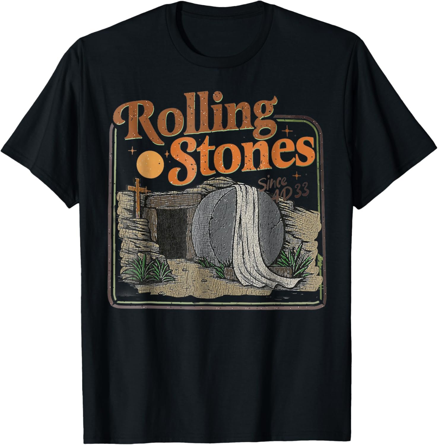 The Stone was Rolled Away He is Alive Retro Christian Easter T-Shirt