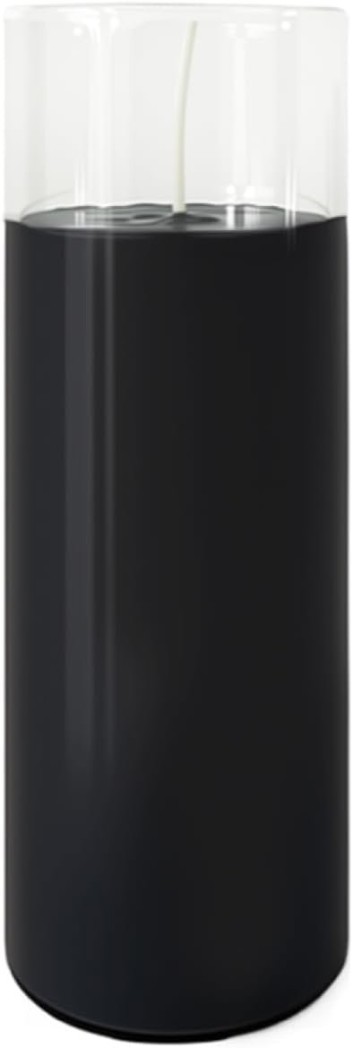2.24×7 inch Black Devotional Candles in Glass Jar – 1 Piece – 120Hours – Prayer Candle – Tall Pillar Candles for Religious, Memorials, Party Decor