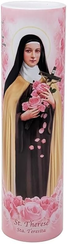St Therese, LED Flameless Devotional Prayer Candle