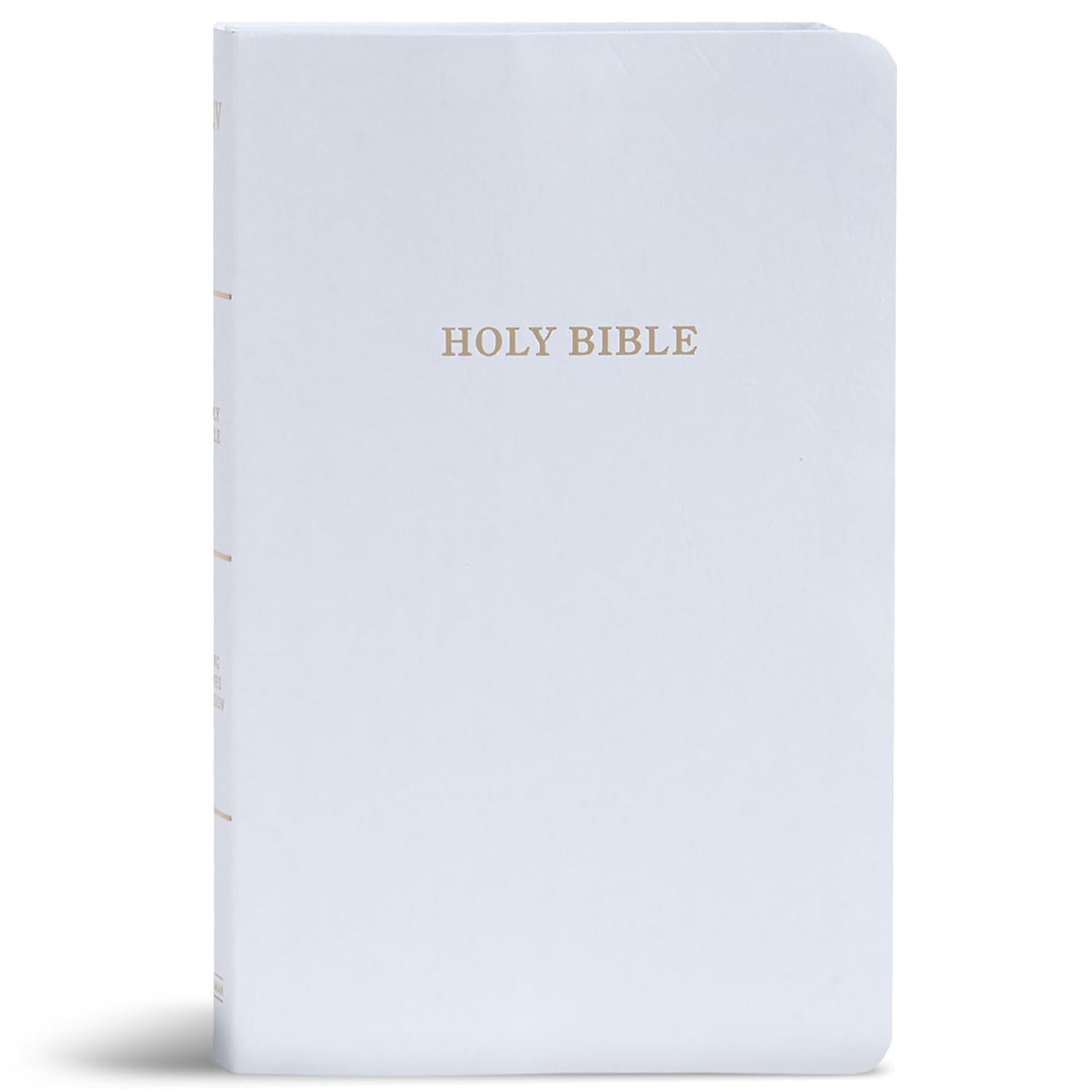 KJV Gift and Award Bible, White Imitation Leather, KJV Holy Bible, Red Letter, Pure Cambridge Text, Presentation Page, Ribbon Marker, Easy-to-Read Bible MCM Type