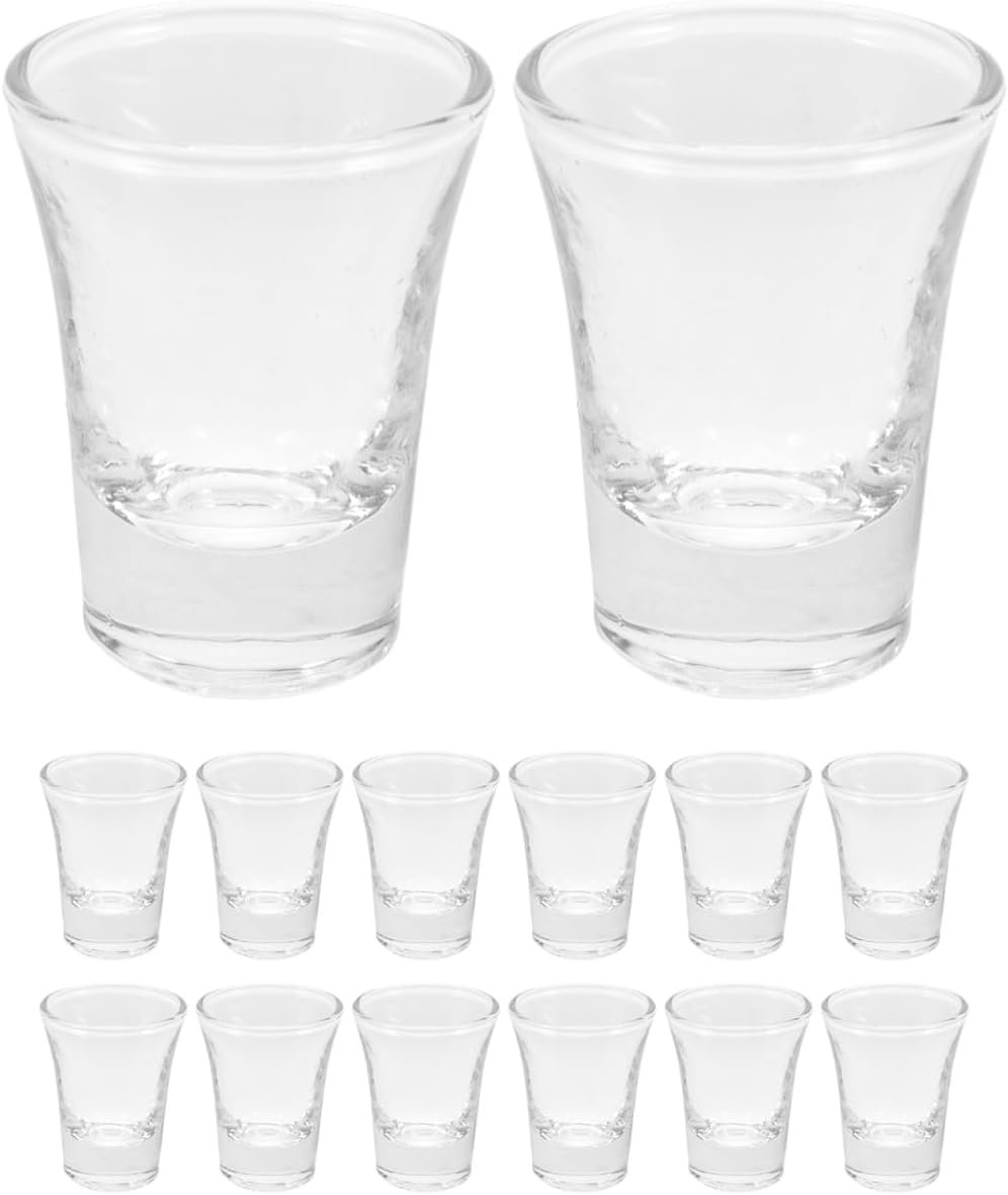 24Pcs Glass Communion Cups Set for Church Services Fits Standard Communion Trays Small 1.65 Inch Glass Chalice Cups Easy to Clean Religious Eucharist Drinkware