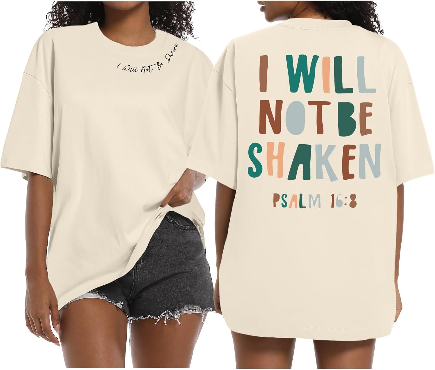 Christian Shirts for Women Jesus Faith Religious Bible Verse T Shirt Oversized Graphic Tees Inspirational Sayings Top