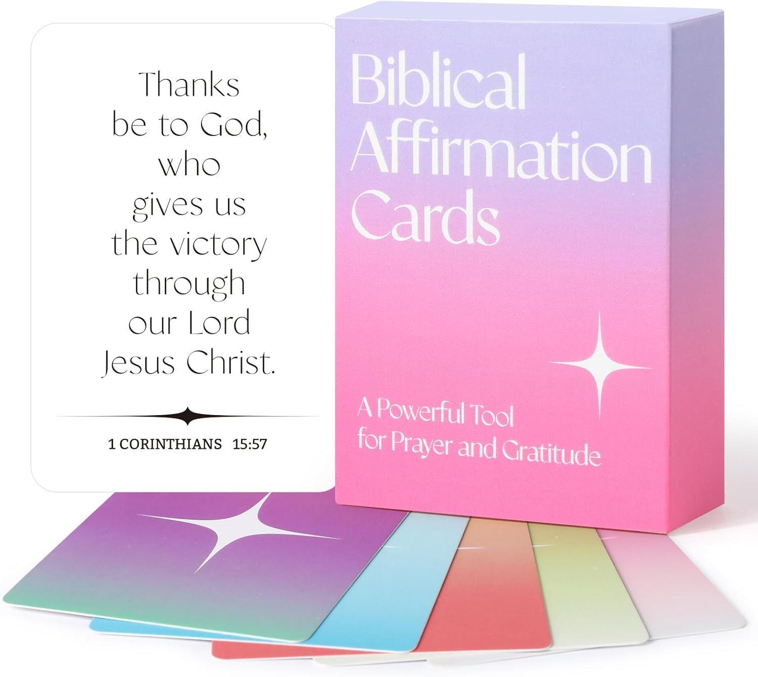 Biblical Affirmation Cards, 60 Unique Christian Art Gifts Scripture Prayer Cards, Positive Religious Inspirational Affirmation Cards Deck, Bible Verse Encouraging Gift for Women and Men
