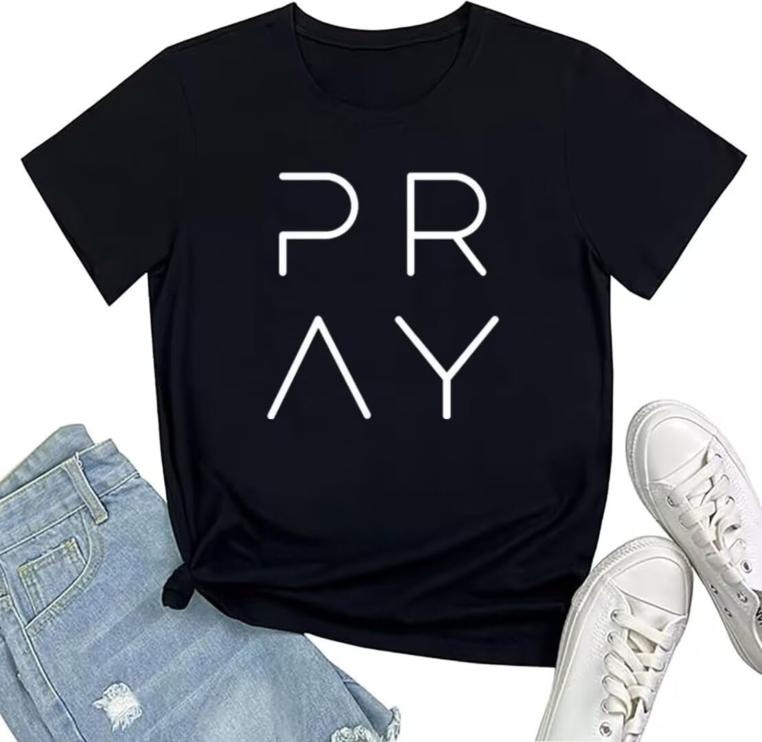 Faith Graphic T Shirt for Women Christian Shirts Bible Verse Inspirational Tee Tops