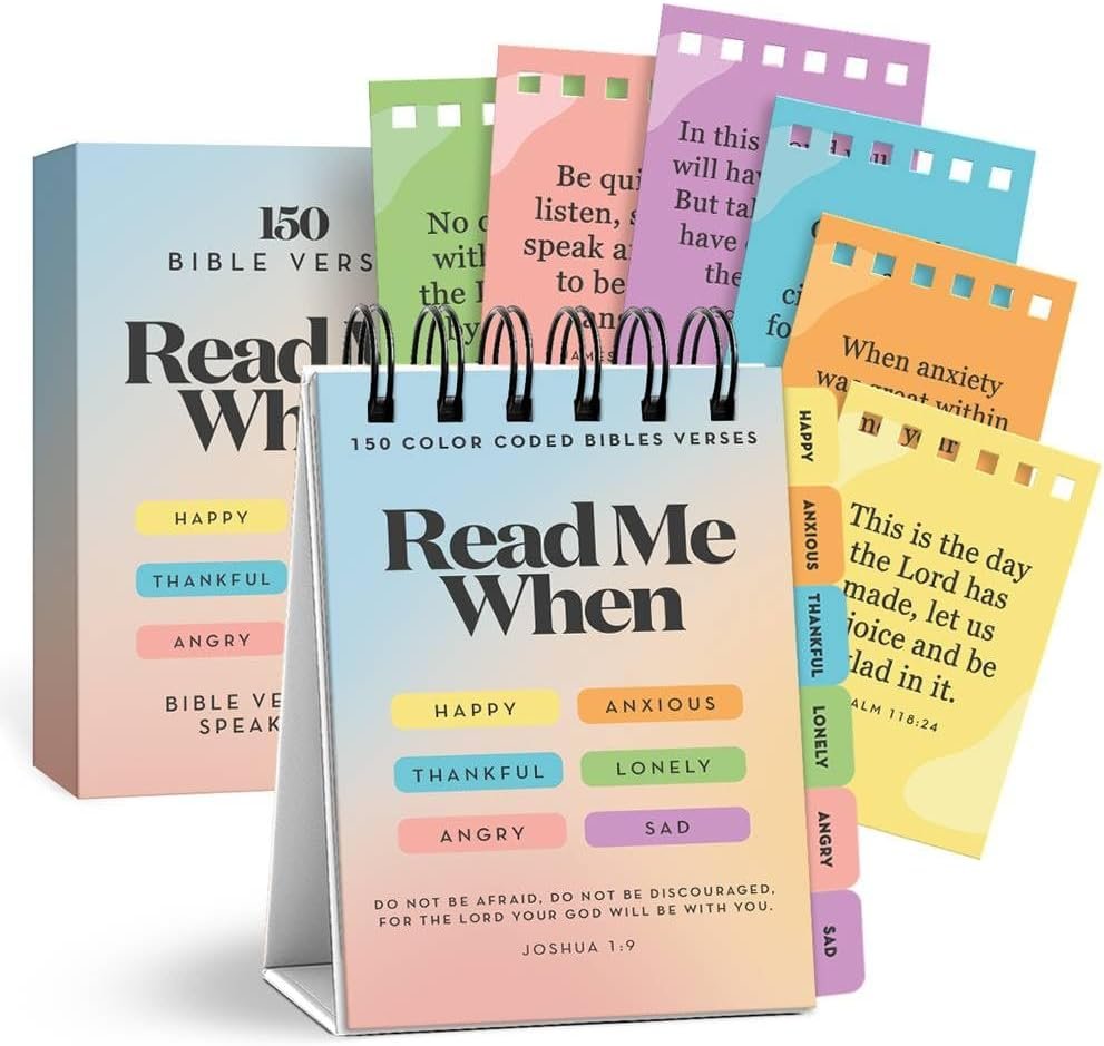 Read Me When Bible Verse Flipbook – Christian Gifts for Women & Men – Faith Based Inspirational Scriptures for Mom, Daughter, Sister, Best Friend & More
