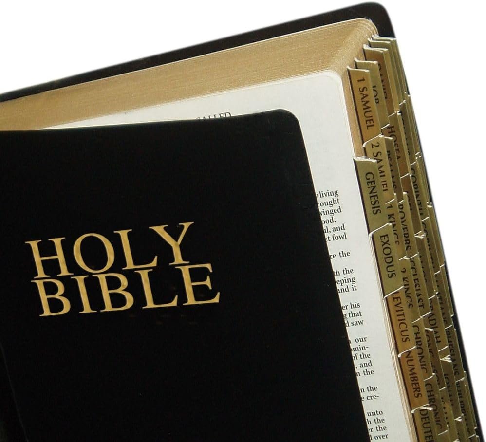 Tabbies Solid Gold Catholic Bible Tabs, Old & New Testament + Catholic Books, 90 Self-Adhesive Bible Index Tabs, Easy-to-Read Book Labels for Study Bibles, 71 Books & 19 References, Positioning Guide