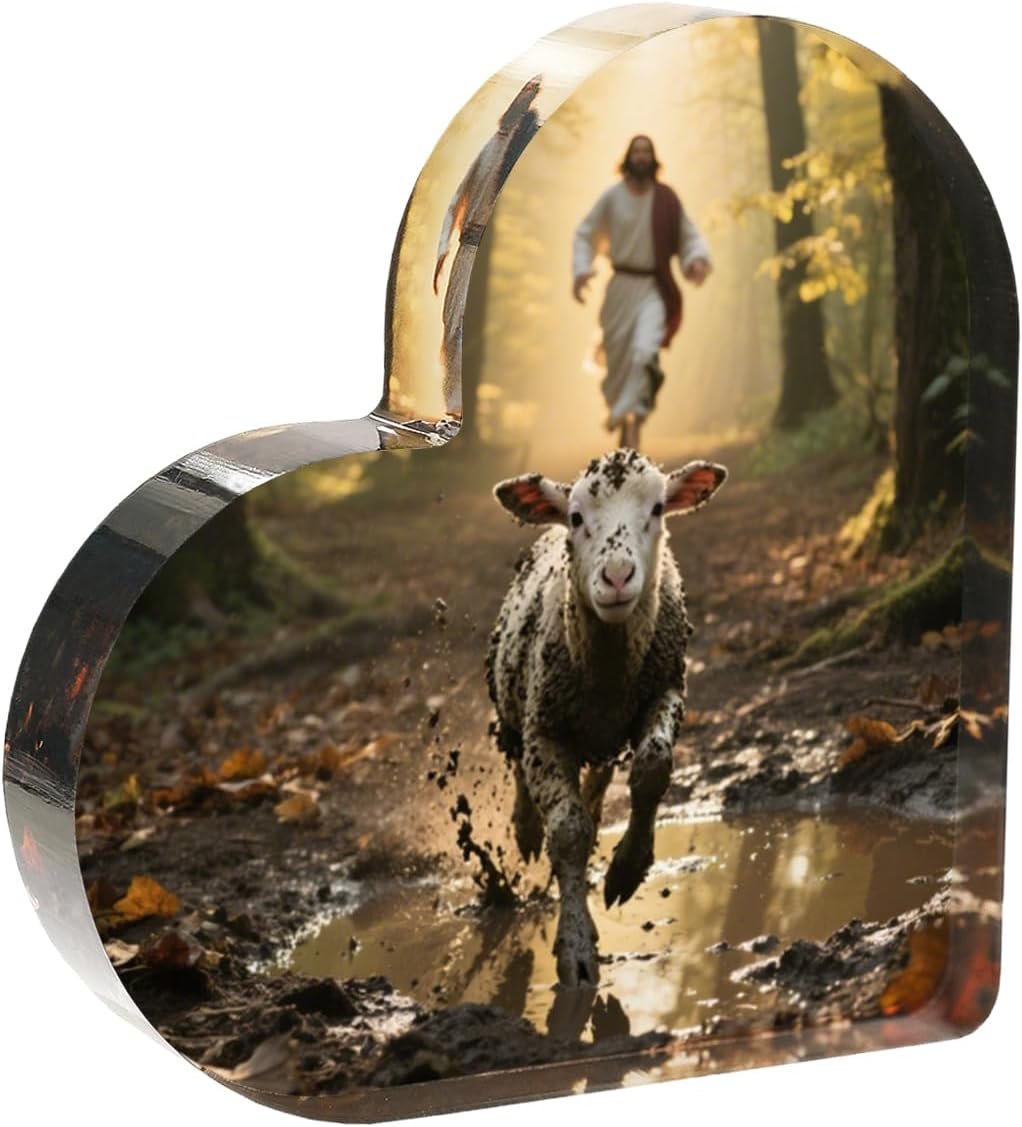 Jesus & Lamb Christian Decor – Gifts for Catholic Women, Moms, Sisters & Friends – Birthday, Easter & Christmas