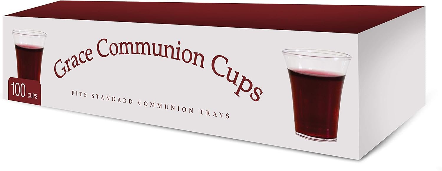 Grace Communion Cups – Disposable Plastic 100 per box – Fits Standard Holy Communion Trays