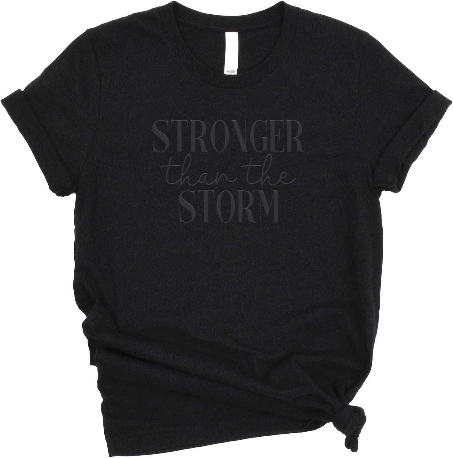Love in Faith | Stronger Than The Storm | Graphic Print Christian Shirts | Faith-Based Apparel | Unisex