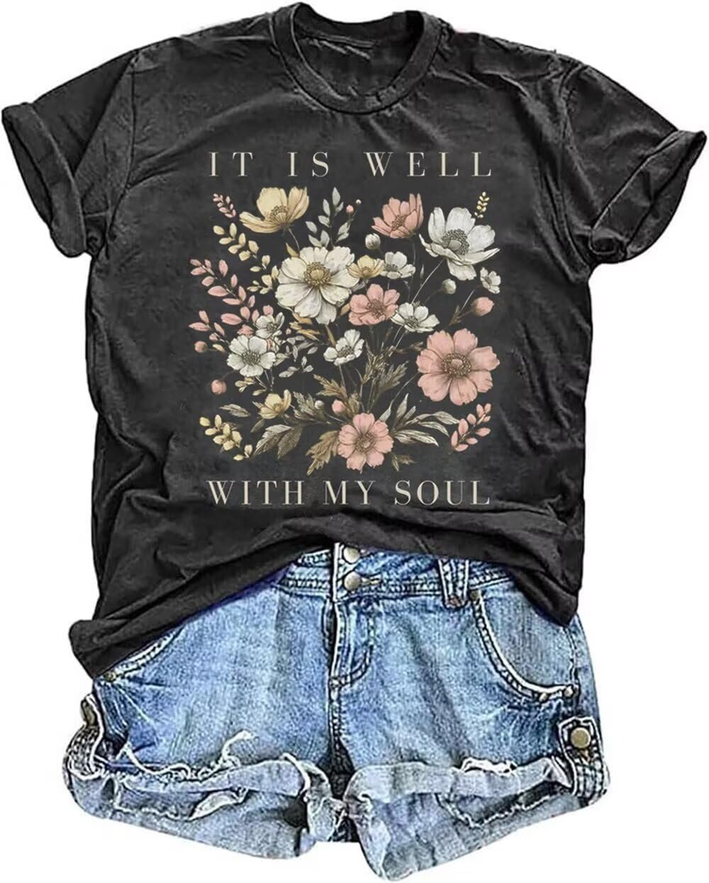Christian Graphic T Shirt for Women Bible Verse Saying Faith Shirts Jesus Religious Tshirts Inspirational Tees Tops