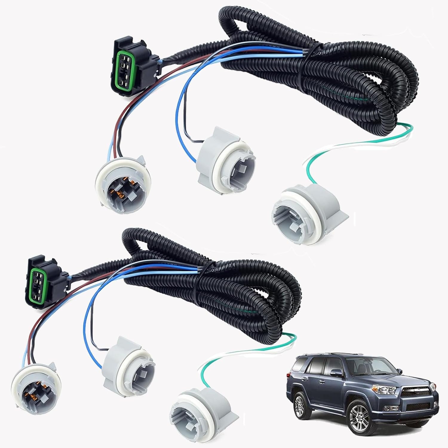 Tail Light Socket Wiring Harness Compatible with Chevrolet Silverado 1500/2500 HD/3500 2005-2006, GMC Sierra Replacement16532723 16532724
