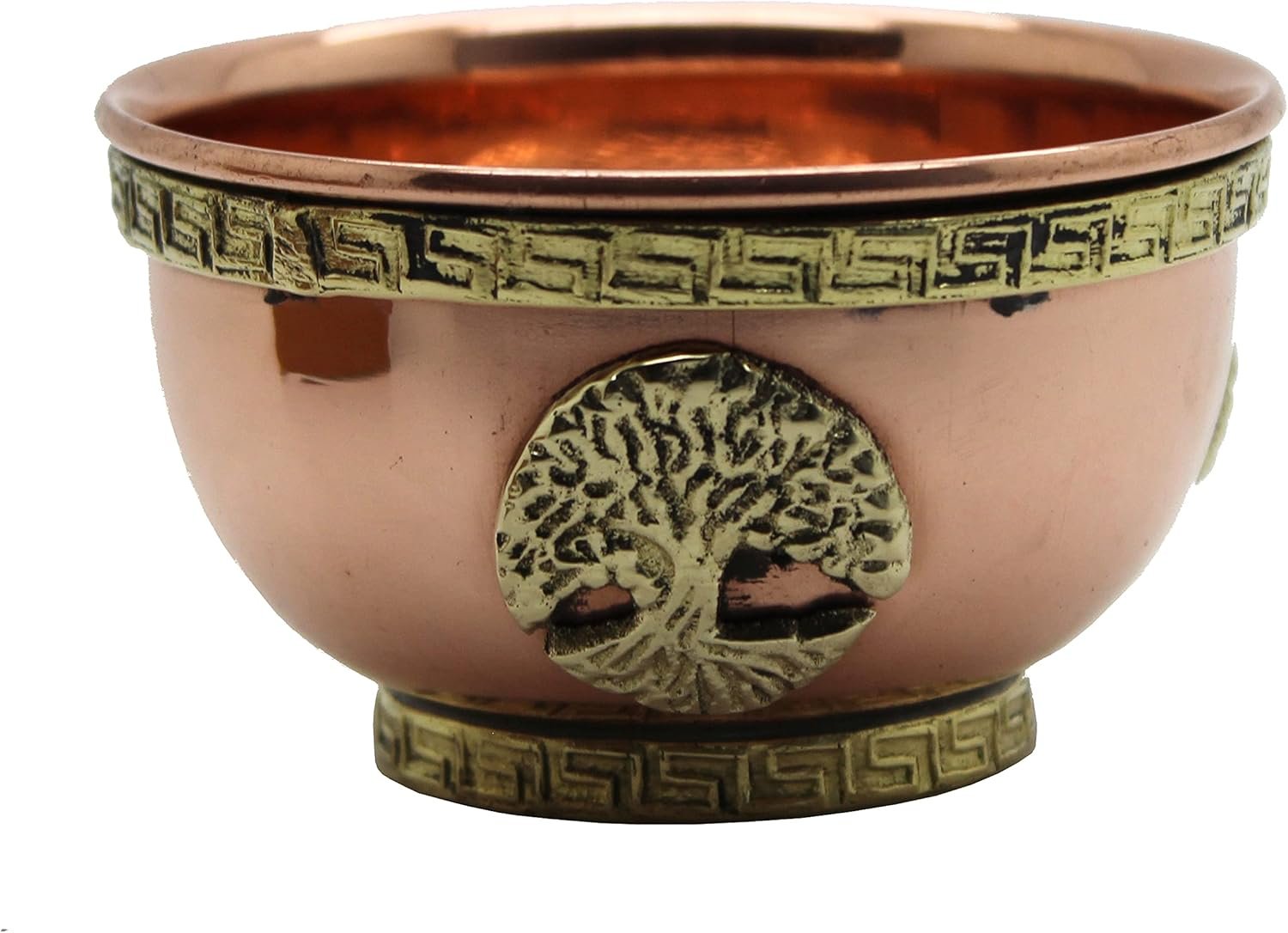 Copper Offering Bowl, 3 Inch Diameter, Great for Altar use, Ritual use, Incense Burner, smudging Bowl, Decoration Bowl, Offering Bowl (Tree of Life)