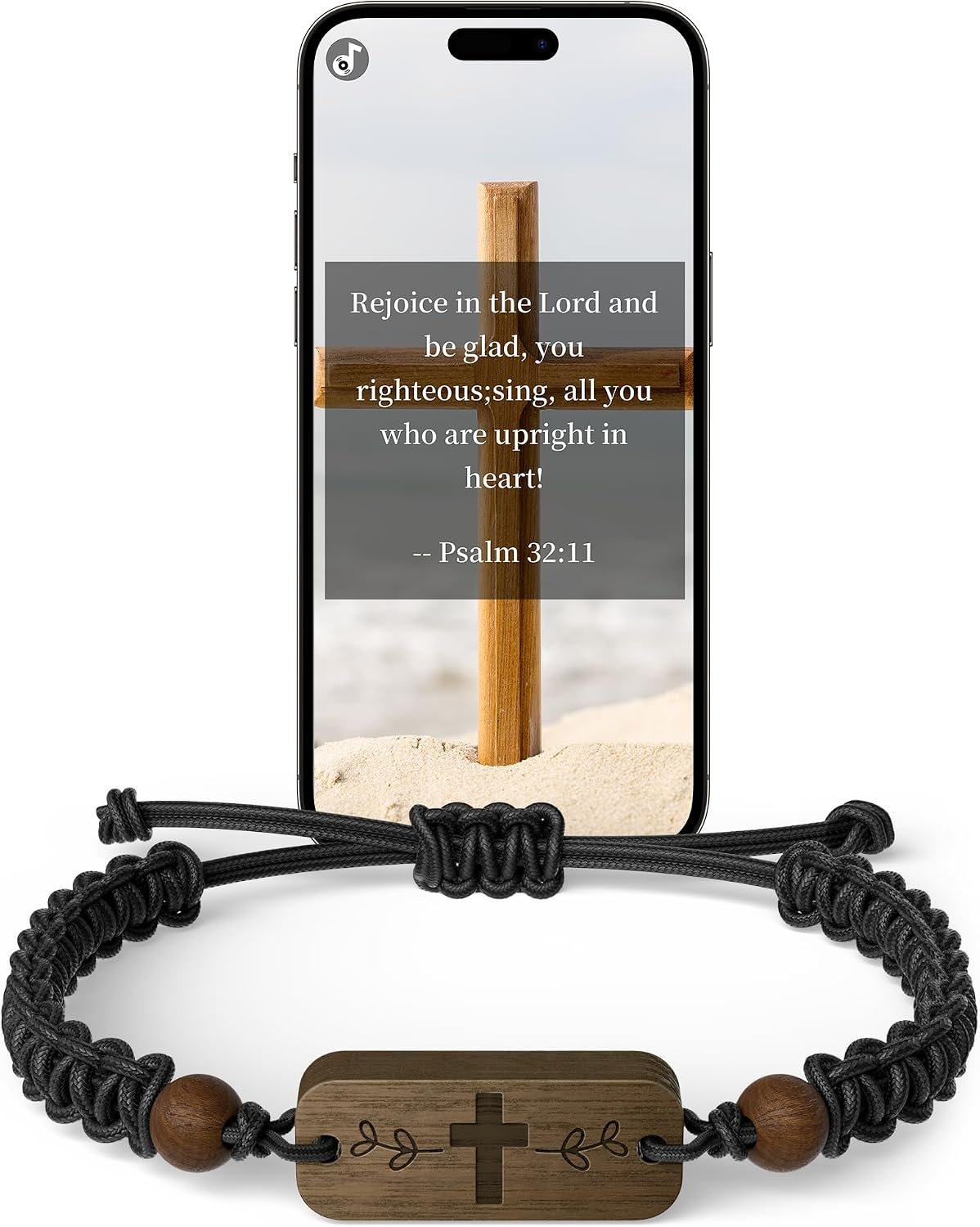 Adjustable Daily Bible Verse Bracelet – Easter Basket Stuffers, Scripture Bracelet with Tap-to-Read Feature, Christian Spiritual Accessory for Women, men