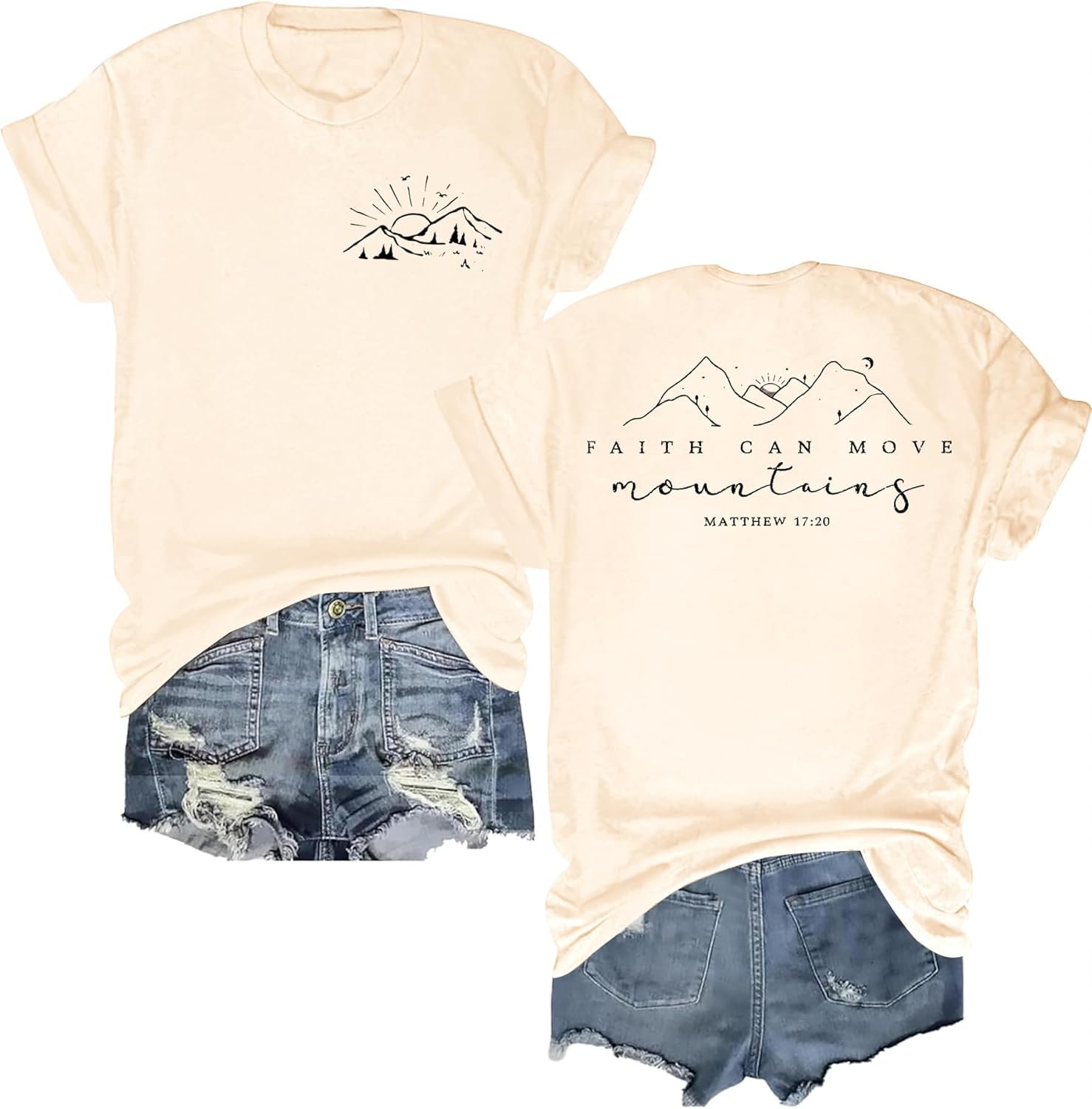 Christian Shirts for Women Faith Jesus Shirt Bible Verses Inspirational Short Sleeve Graphic Tee Tops