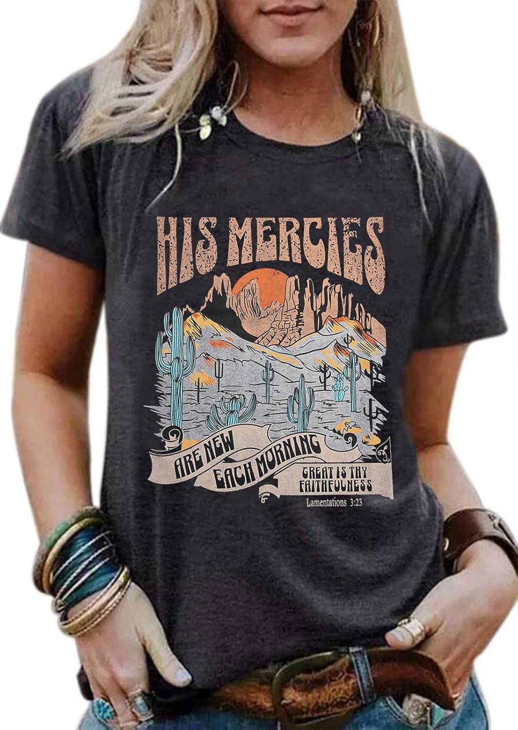 Christian T-Shirt Woman Jesus Faith Tshirts Bible Verse Shirts Casual Christians Inspirational Tee Tops