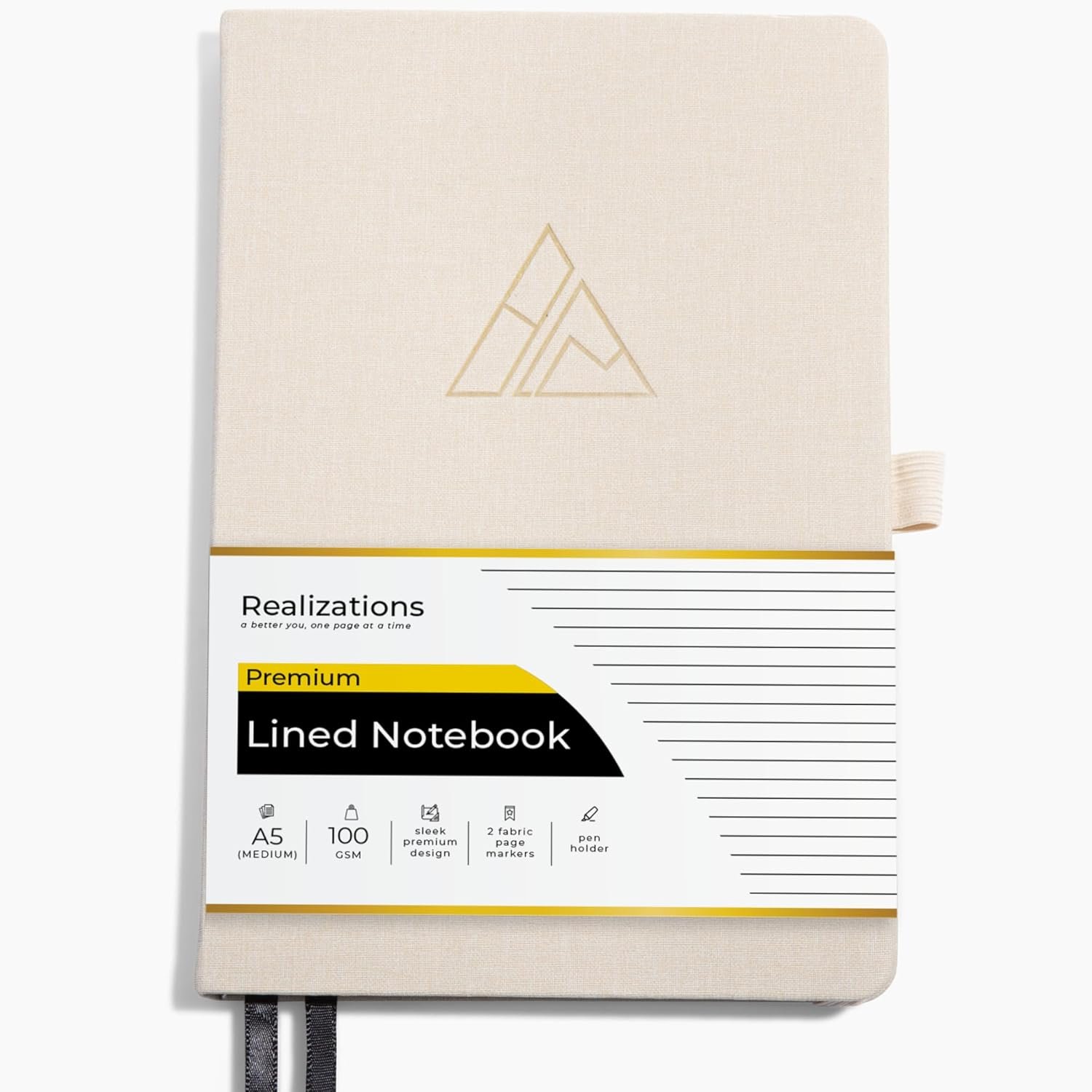 Realizations Journaling Notebooks with Pen Holder | Lined Notebook | 222 Pages Notebook Journal with 100 GSM Paper | Journal Notebooks for Work