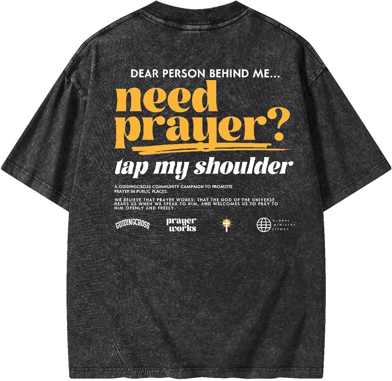 Graphic Tees Summer Women Men Cotton Novelty Oversized Crew Neck Prayer in Bible Christian Washed T-Shirt