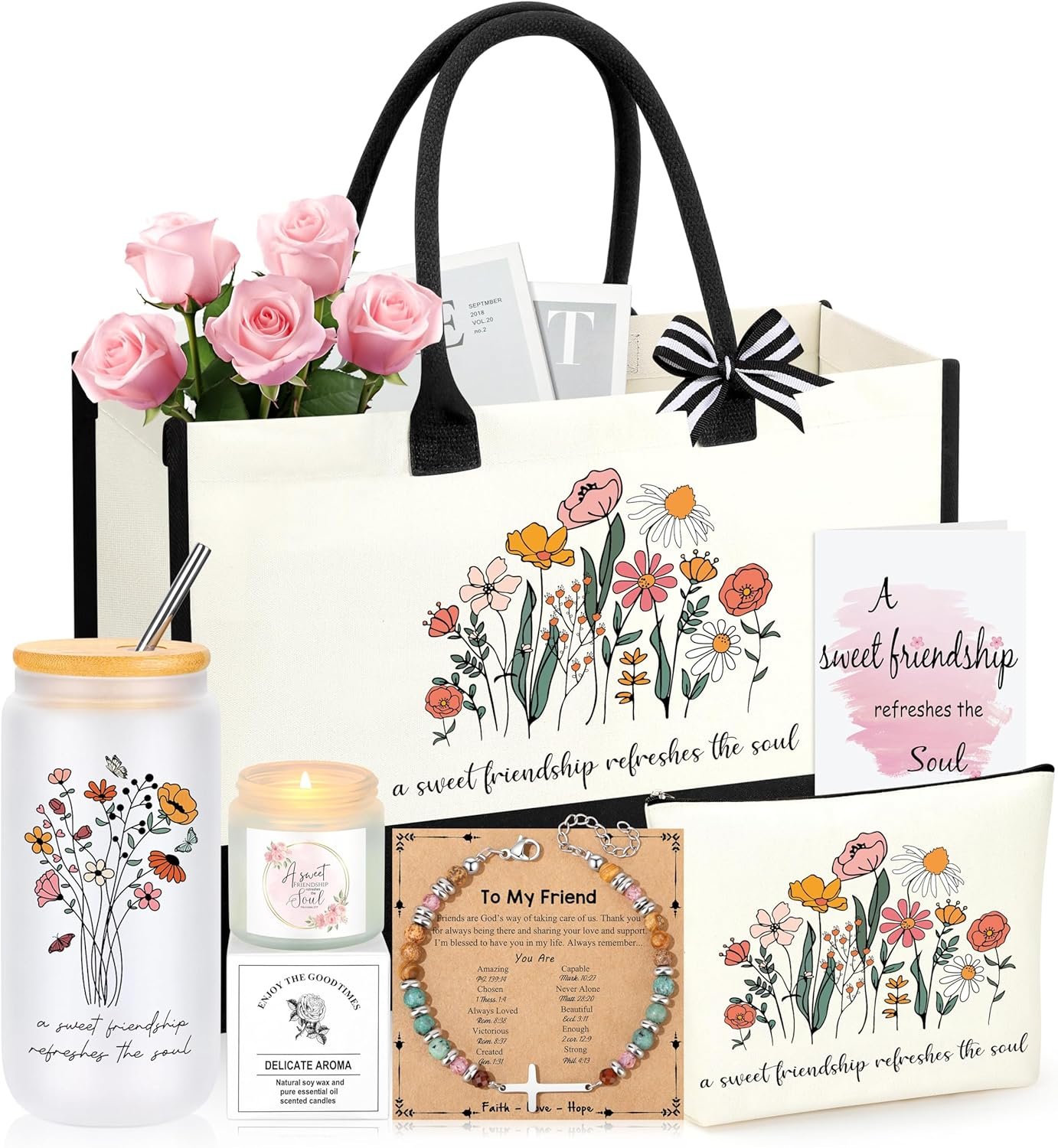MEMGIFT Friendship Gifts for Women, Gifts for Christian Women, Christmas Birthday Gift For Bestie Bff Best Friend
