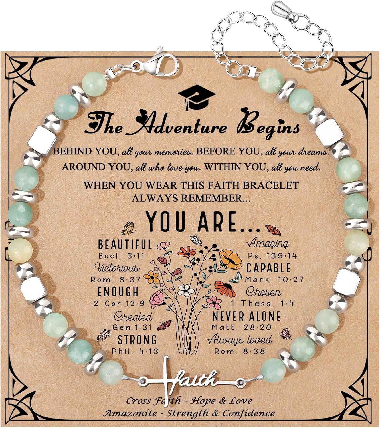 JoycuFF 𝗚𝗶𝗳𝘁𝘀 𝗳𝗼𝗿 𝗪𝗼𝗺𝗲𝗻 𝗖𝗿𝗼𝘀𝘀 𝗙𝗮𝗶𝘁𝗵 𝗕𝗿𝗮𝗰𝗲𝗹𝗲𝘁 Graduation Birthday Christmas Mothers Day Christian Gifts for Women Her Mom Grandma Daughter Aunt