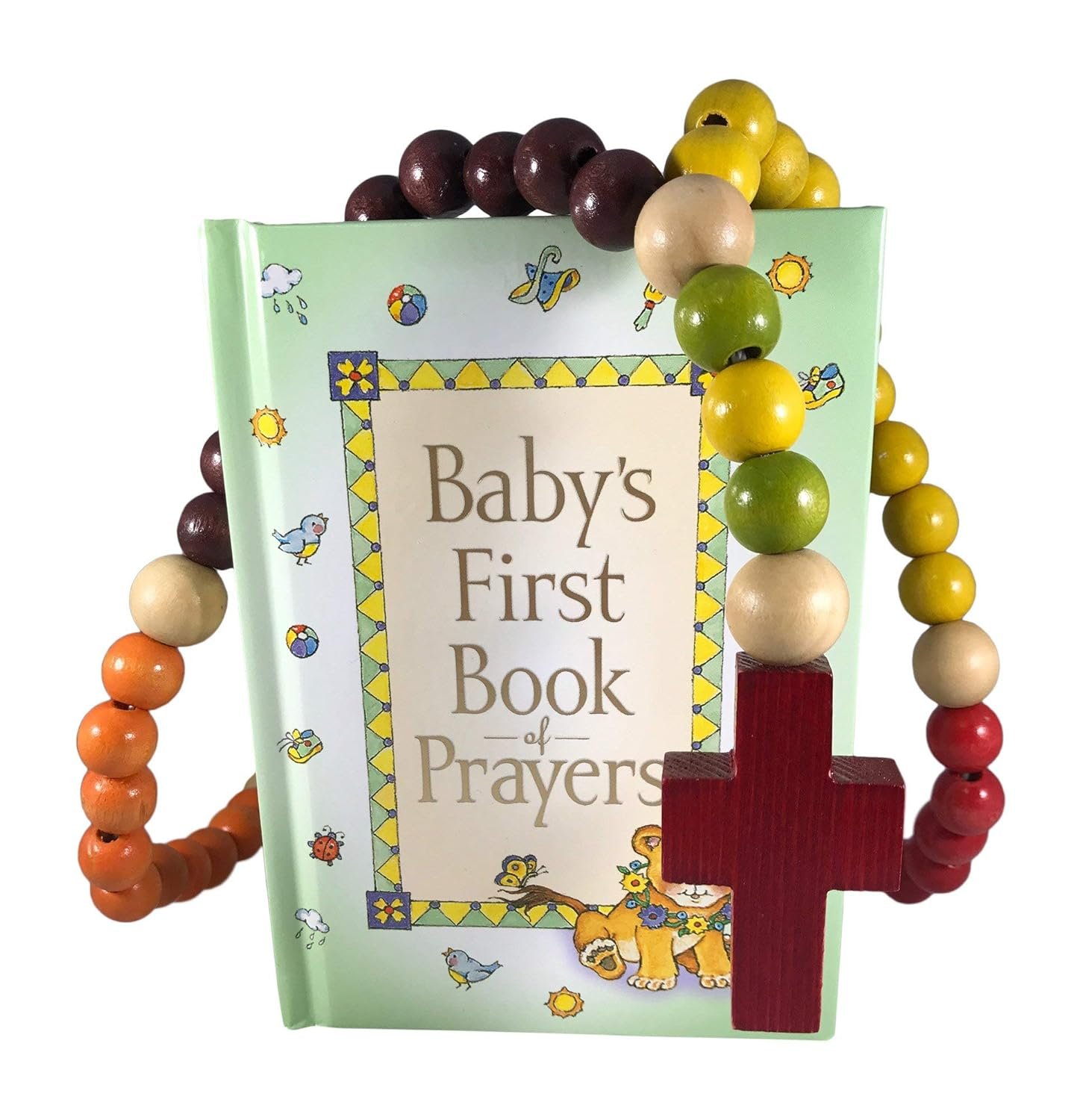 PLESIU Baby Catholic Baptism Gift Set, Includes Baby’s First Rosary and Baby’s First Book of Prayers, Perfect Baptism, Christening, Shower Gifts
