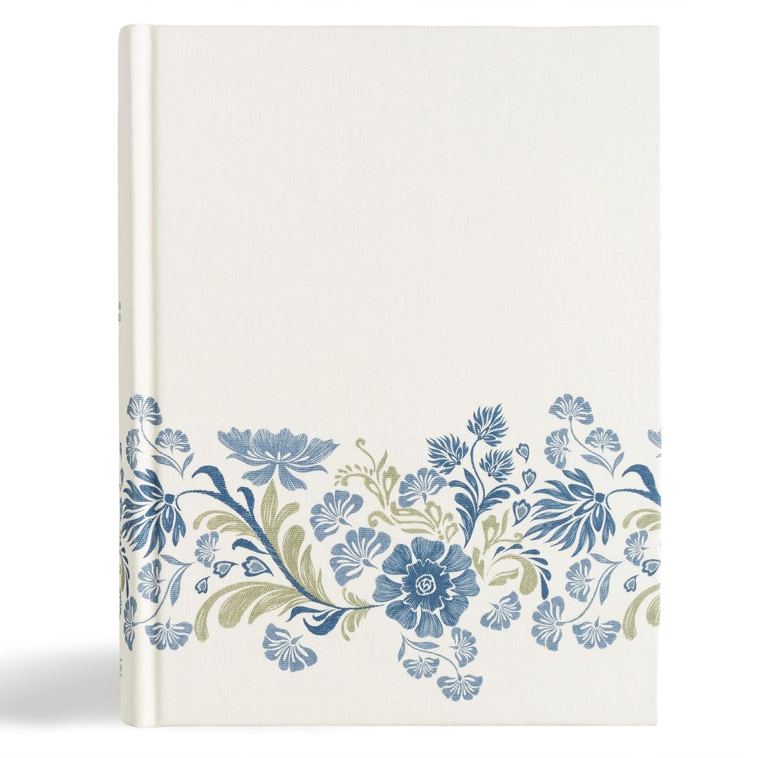 CSB Notetaking Bible, Large Print Edition, Cream Floral Cloth Over Board, Black Letter, Wide Margins, Journaling Space, Single-Column, Reading Plan, Easy-to-Read Bible Serif Type