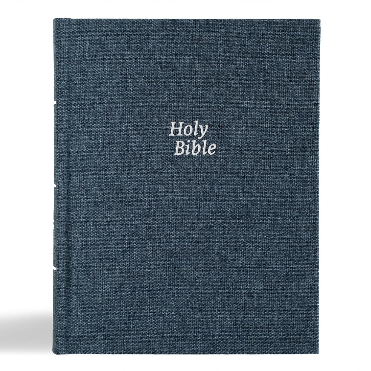 CSB Notetaking Bible, Revive Our Hearts Edition, Denim Cloth Over Board, Black Letter, Wide Margins, Journaling Space, Single-Column, Reading Plan, Prayer Prompts, Easy-to-Read Bible Serif Type