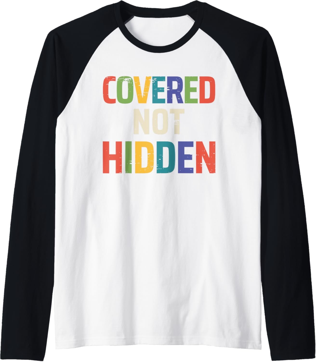 Covered Not Hidden Modest Christian Fashion Neutral Lt Raglan Baseball Tee