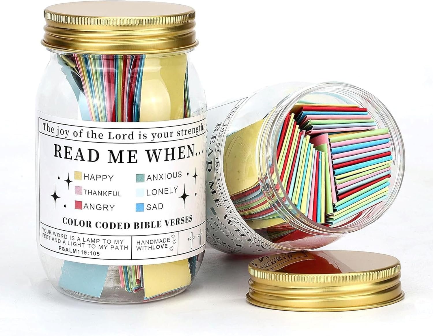Bible, 100 verses packaged in one jar, expressing emotions, scriptures, reading and writing when opening the Bible, prayer jar, hope Bible verses, the best Christian Bible gift for women