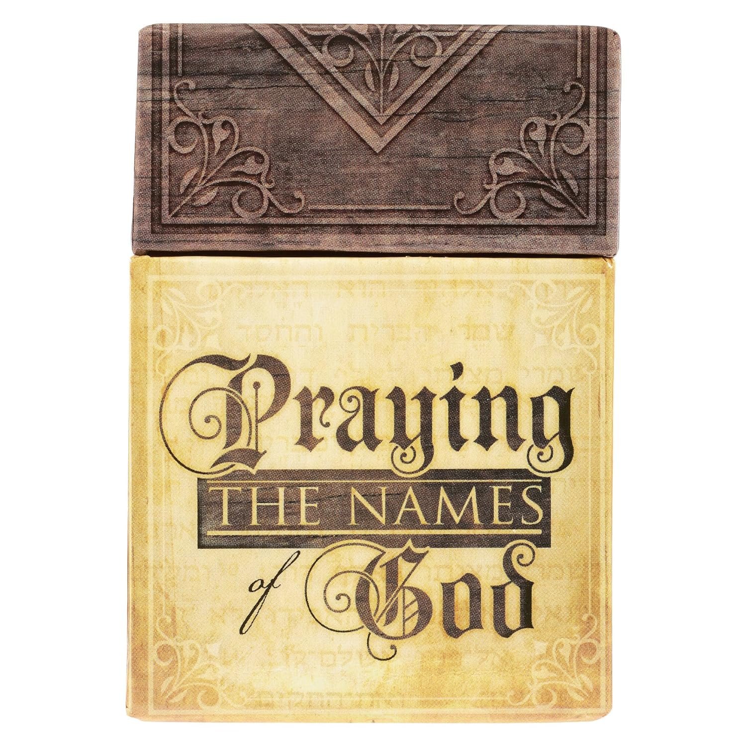 Christian Art Gifts Box of Blessings: Praying the Names of God | Inspirational Cards to Keep or Share – Christian Gifts for Men, Faith Based, Gift Box with Lid, 51 Double-Sided Cards