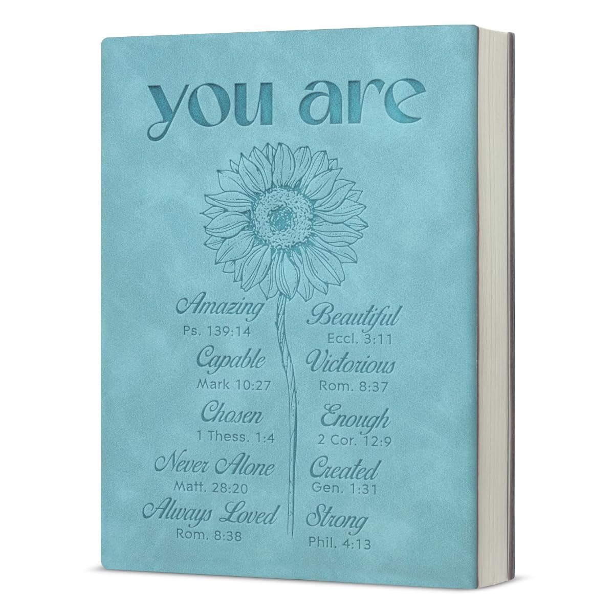 Christian Journal Notebook Bible Verse You Are Amazing Scripture Religious Writing Notebook Gifts-Blue