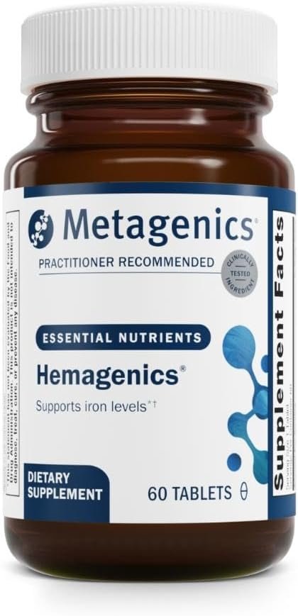 Metagenics Hemagenics Iron Supplement with B12, B6 & Folate, 60 Tablets