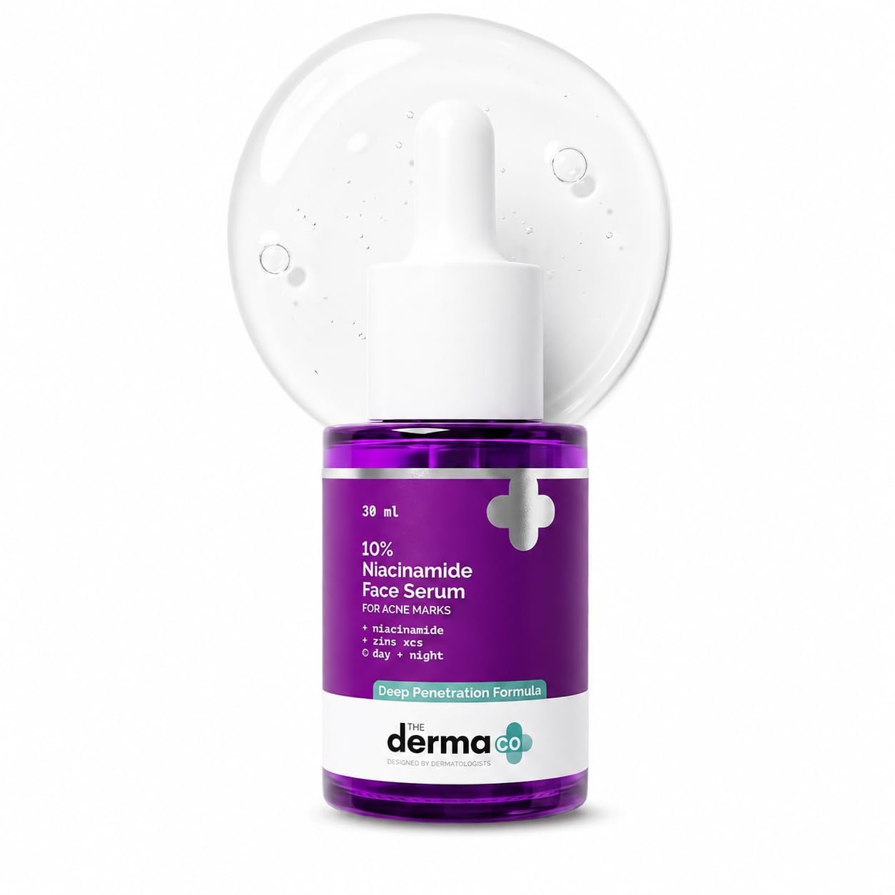 The Derma Co 10% Niacinamide + 2% Zinc Face Serum for Enlarged Pores & Excess Oil | Helps Reduce Blemishes for an Even-Looking Skin Tone | For Women & Men | 1.01 Fl Oz / 30 ml