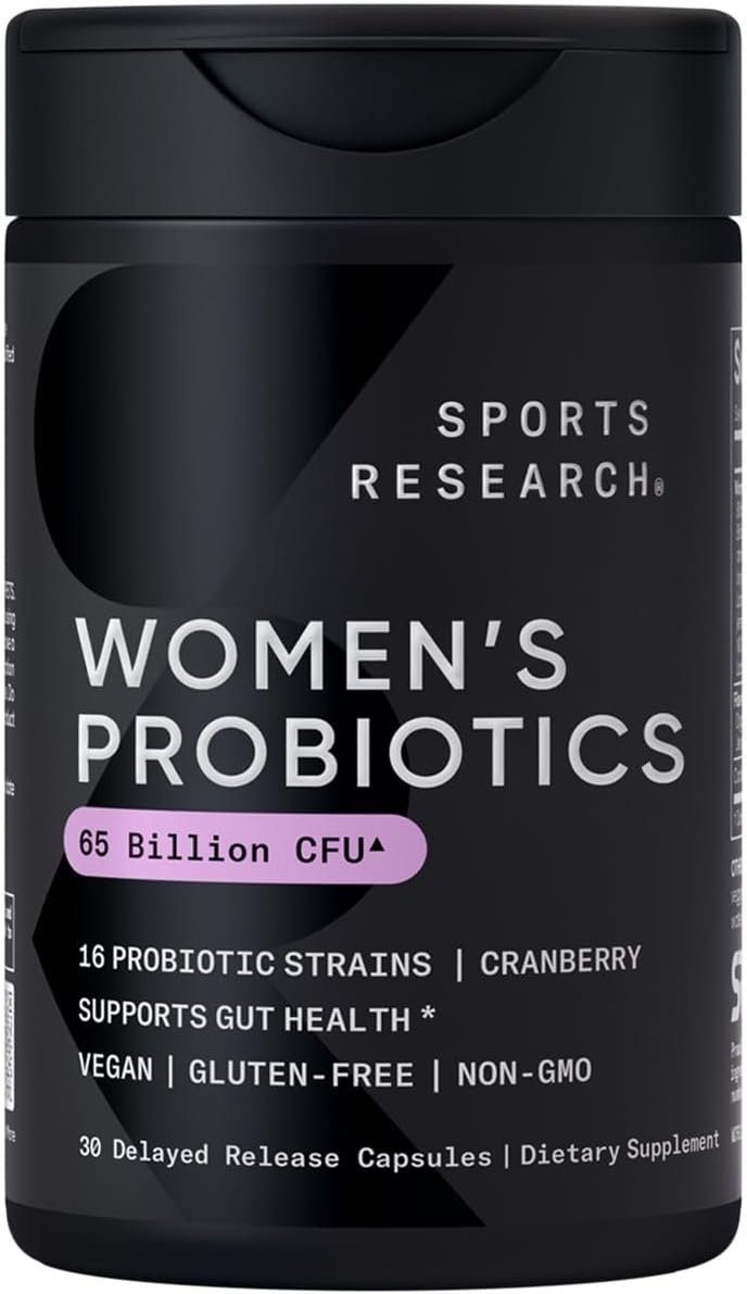 Sports Research® Women’s Probiotics 65 Billion CFU w/Cranberry, 30 Count