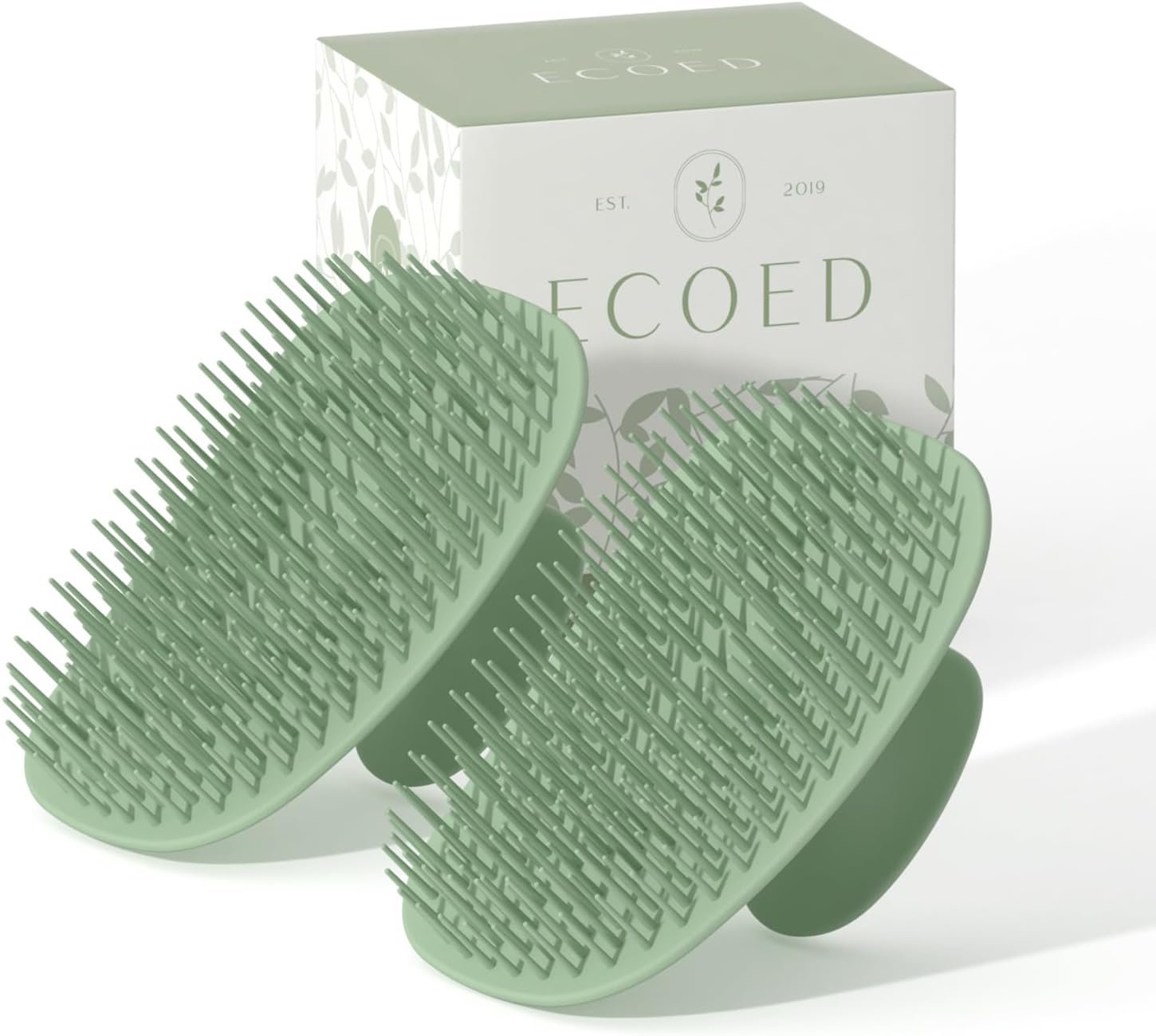 2 PC Scalp Massager Shampoo Brush, Scalp Scrubber & Exfoliator(Green)