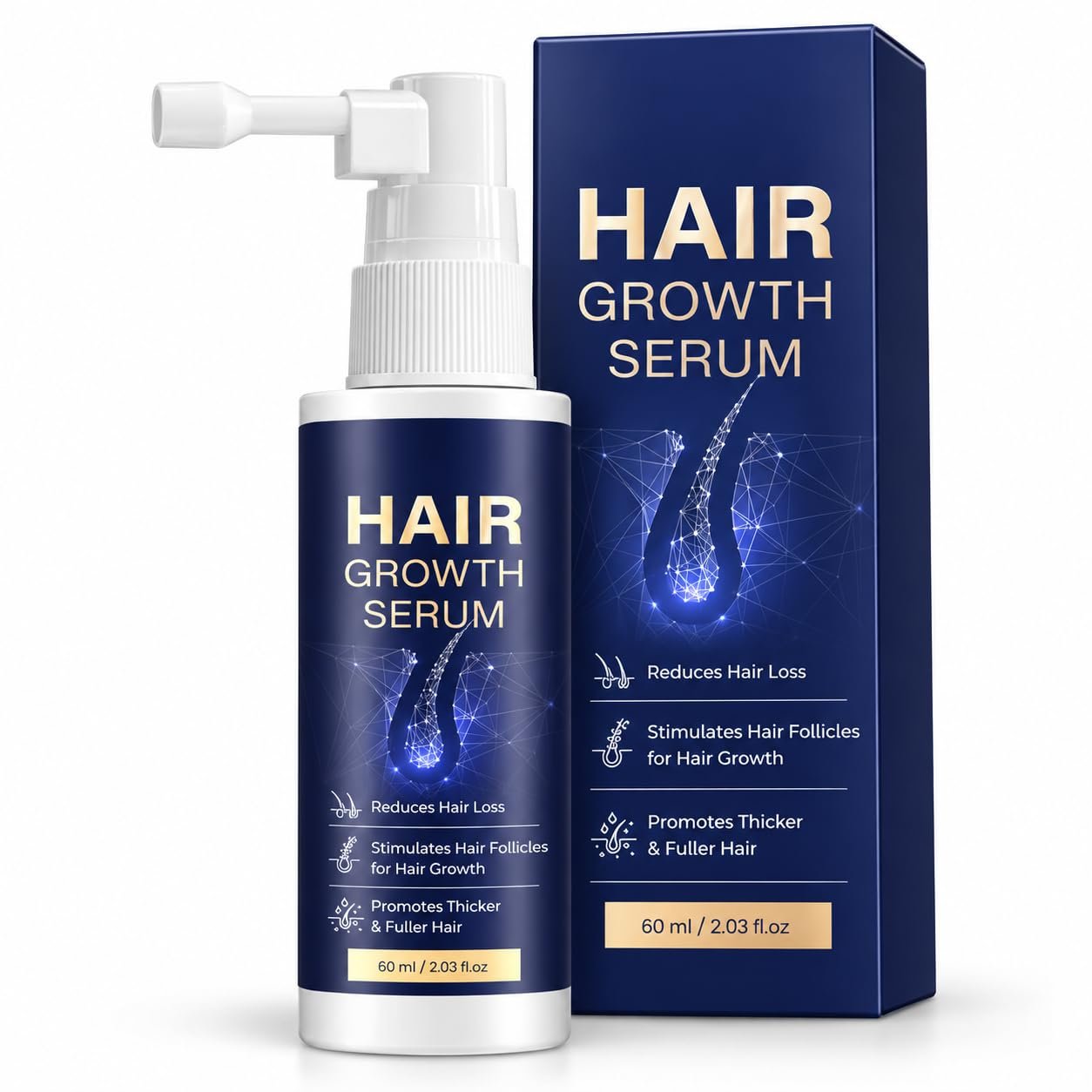 Hair Growth Serum Spray, Anti-Hair Loss for Thinning, Thicker & Fuller Hair