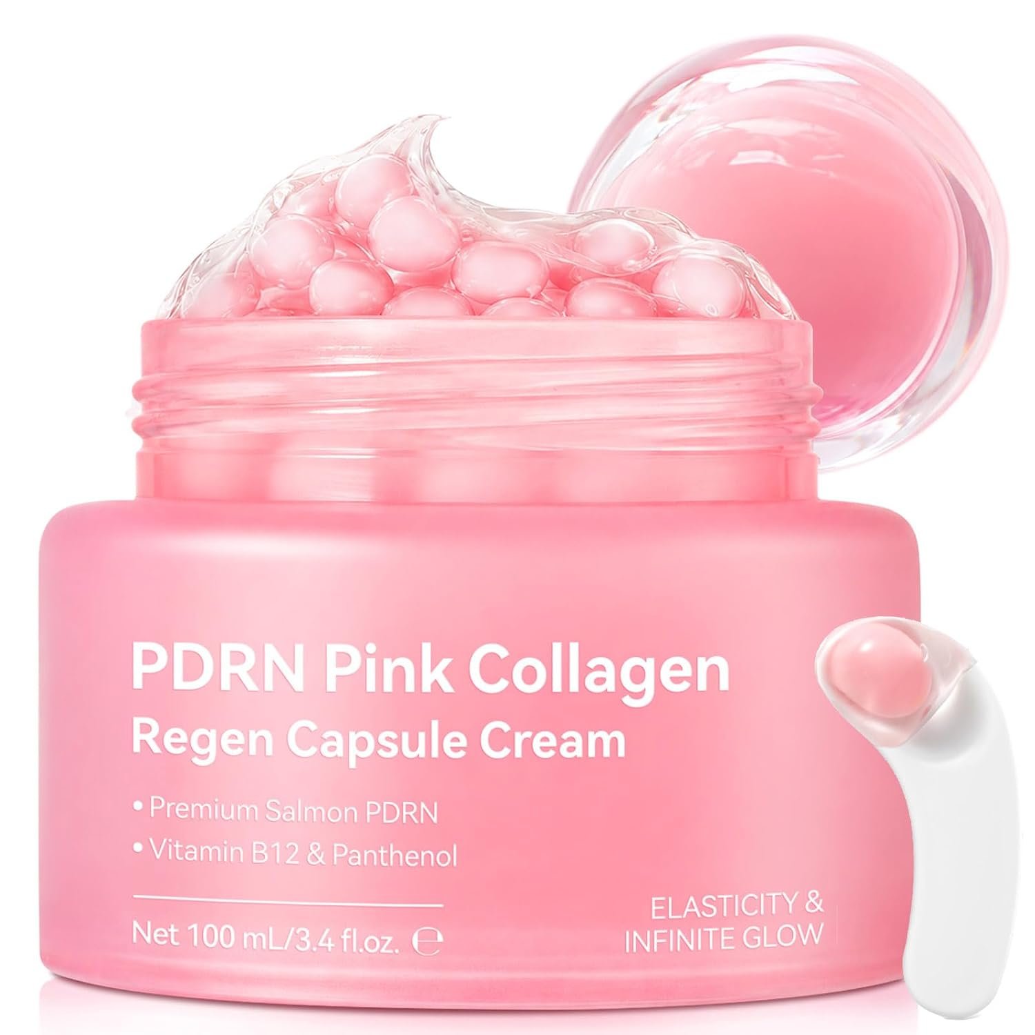 PDRN Pink Collagen Capsule Cream with Salmon DNA, Face Moisturizer Repair
