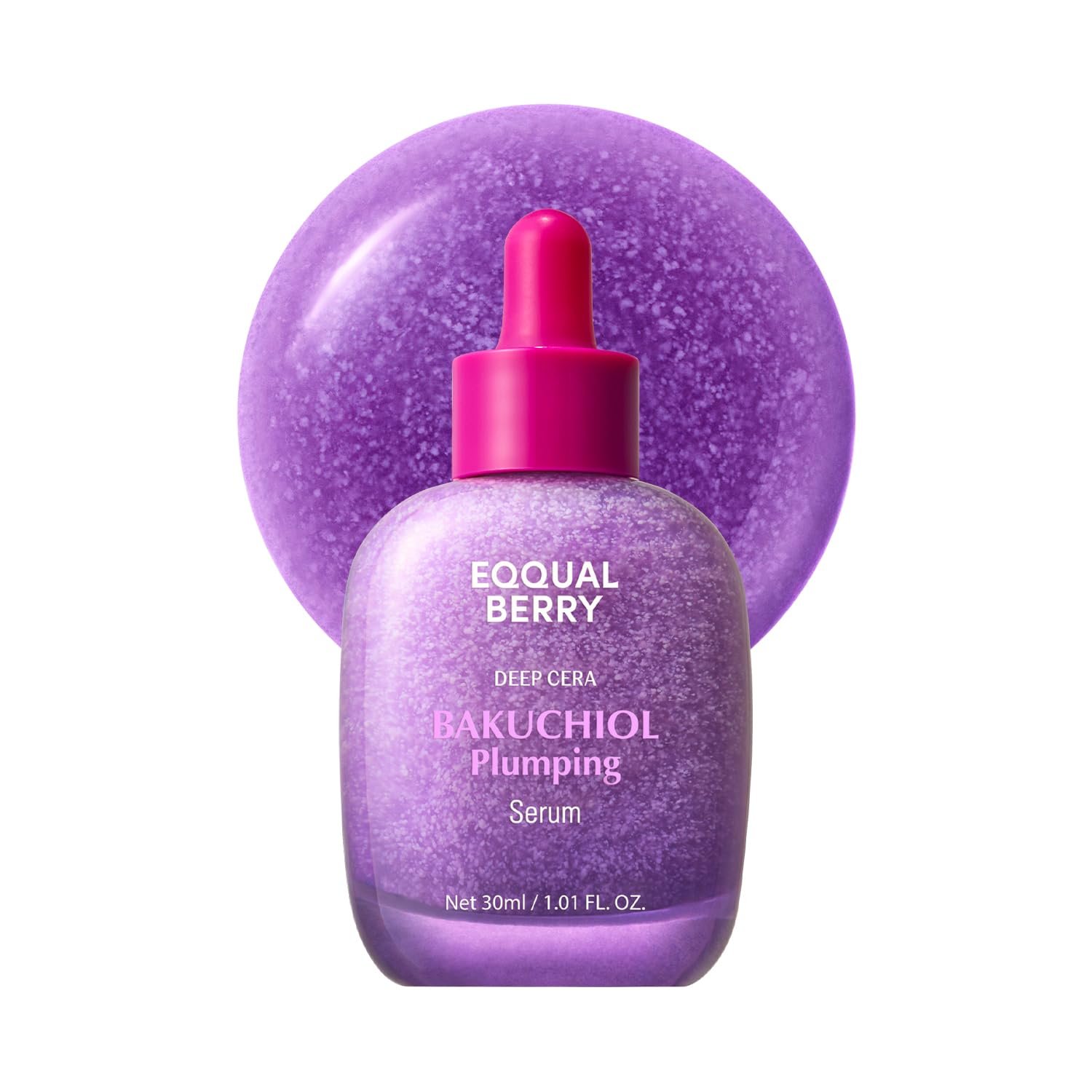 EQQUALBERRY Bakuchiol Plumping Serum, Pore Minimizer, 1.01 fl oz