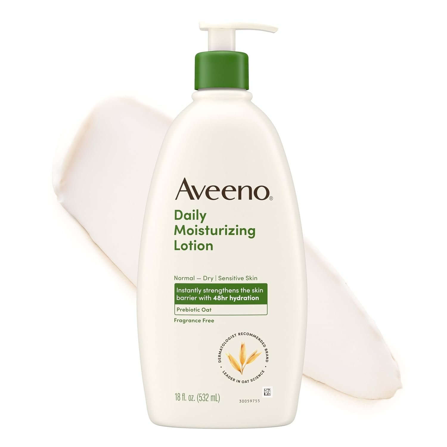 Aveeno Daily Moisturizing Body Lotion, Fragrance-Free, 18 fl. oz