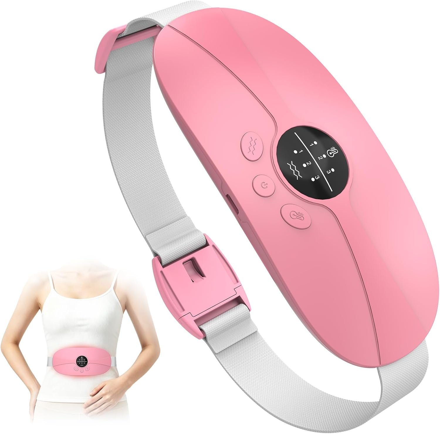 Portable Heating Pad for Cramps, Small Pink Heating Pad for Women