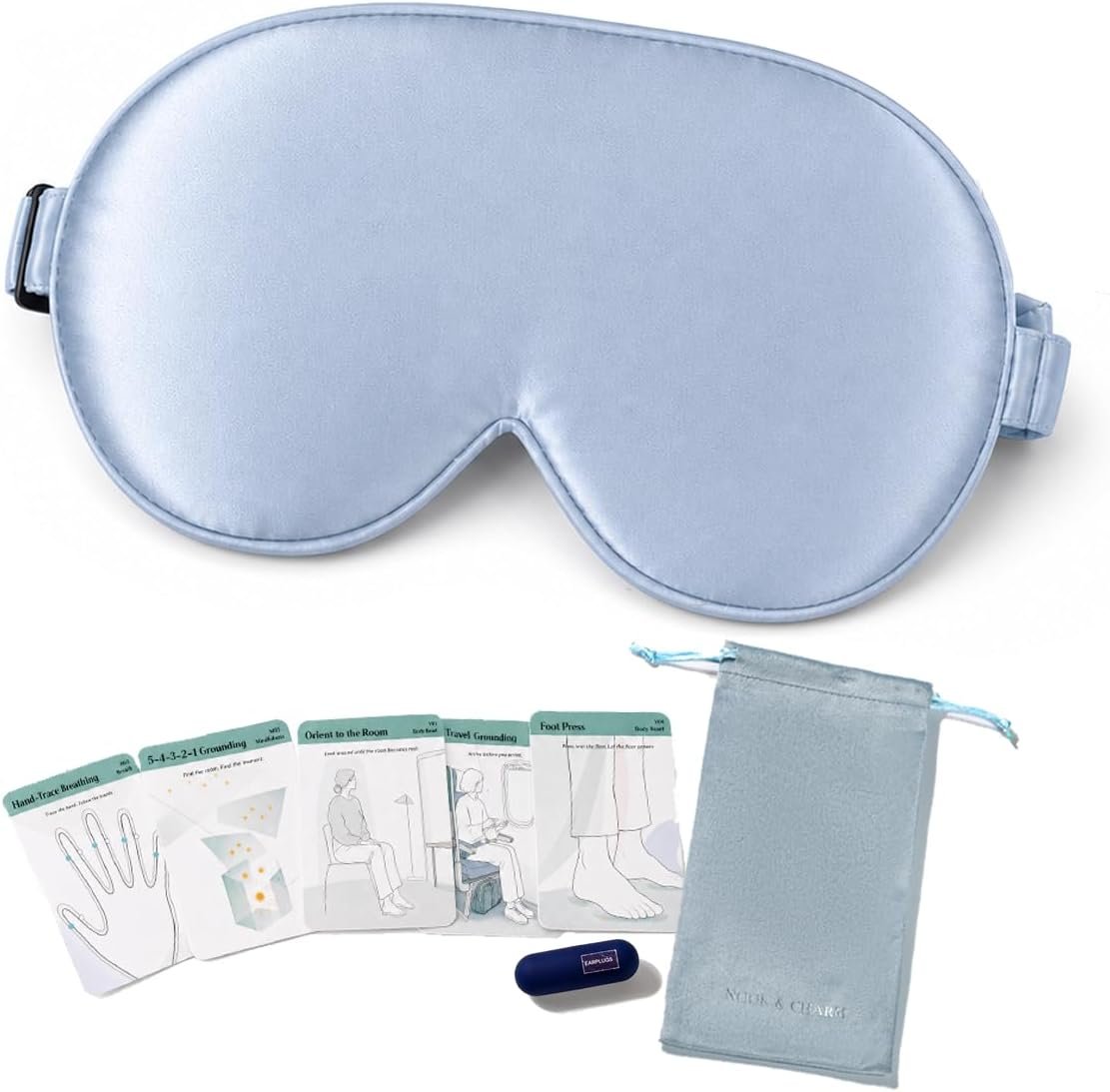 3D Silk Blackout Contoured Eye Mask for Sleep and Travel