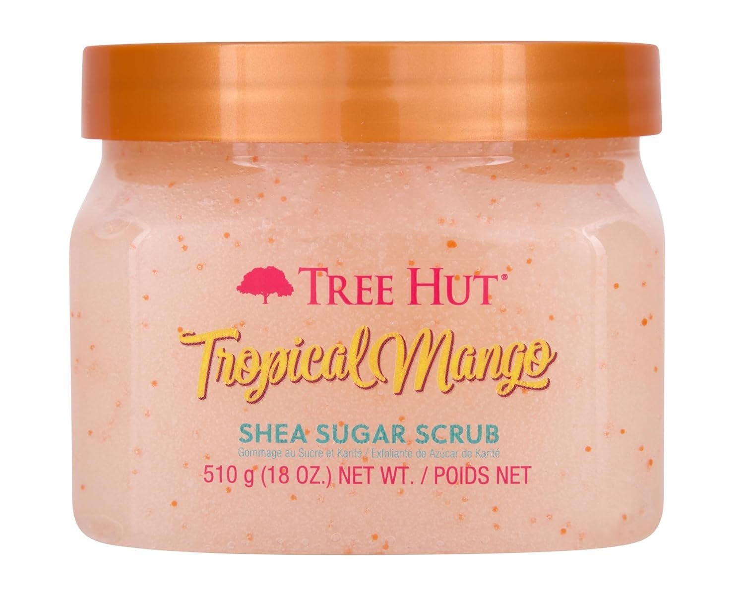 Tree Hut Tropical Mango Body Scrub, Exfoliating Sugar Scrub, Vegan, 18 Oz