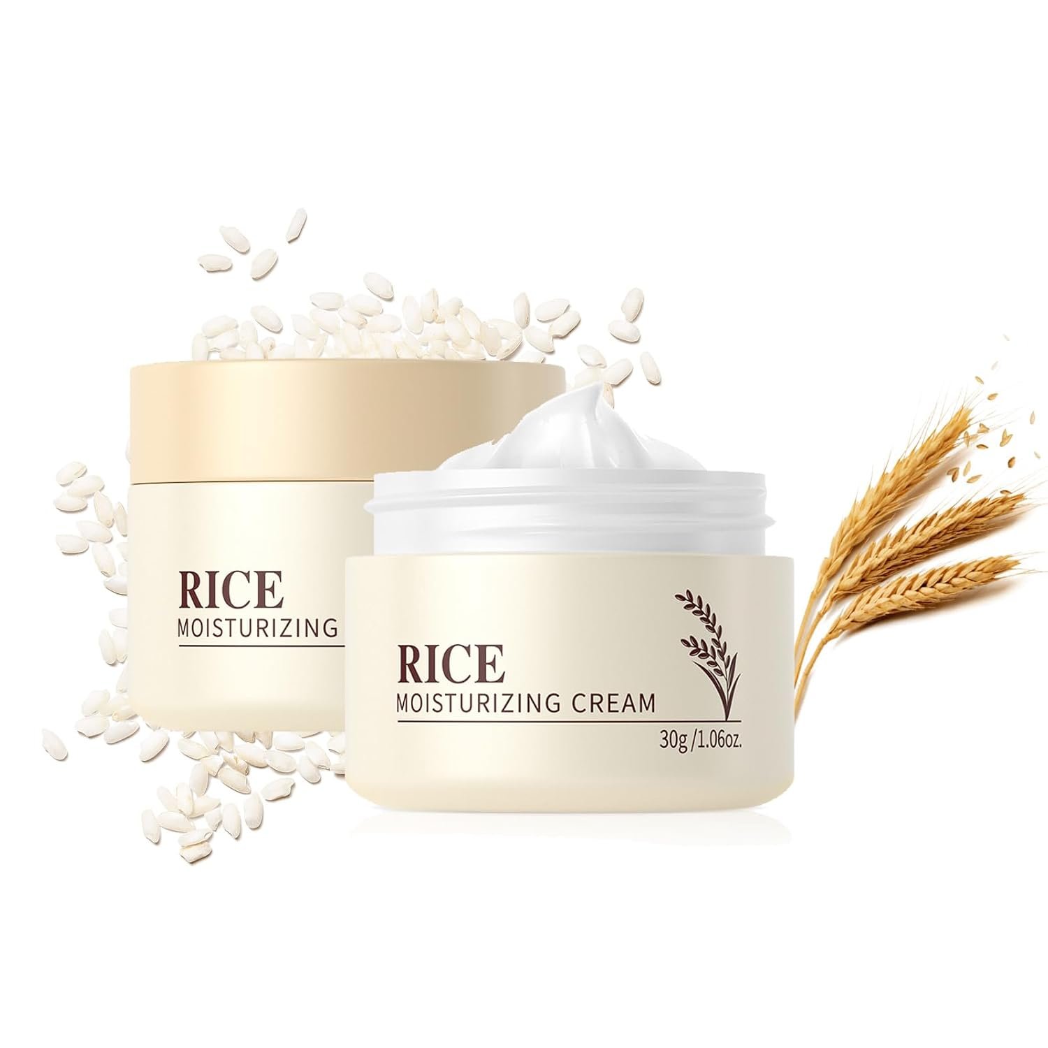 Rice Moisturizing Cream,Ceramide Face Cream with Rice Ceramide Extract | Lifts & Firms Skin,Nourishes Soothing Deeply,Repairs the Skins Barrier,Anti Aging Face Cream for All Skin Types—1.06OZ
