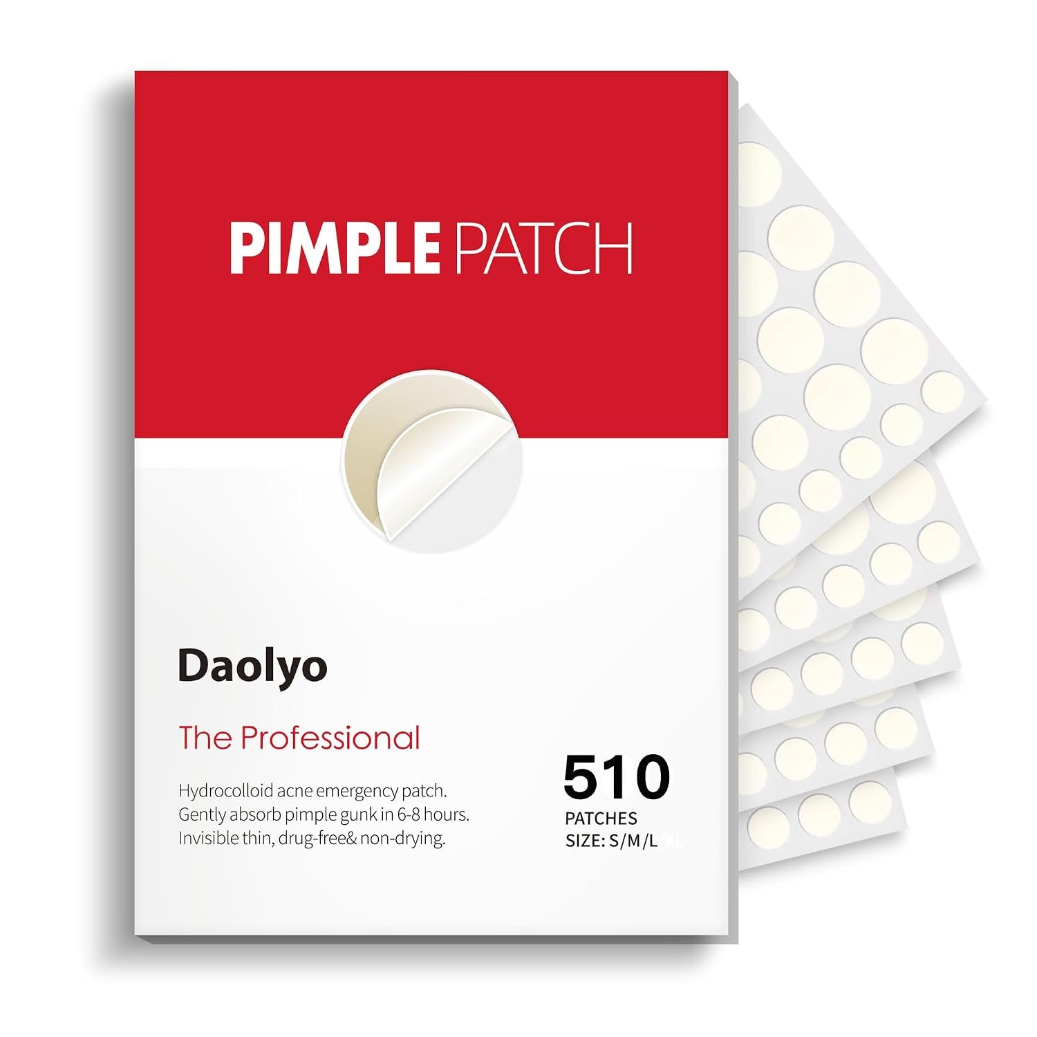 Acne Pimple Patches for Face, 3 Size 510 Ct