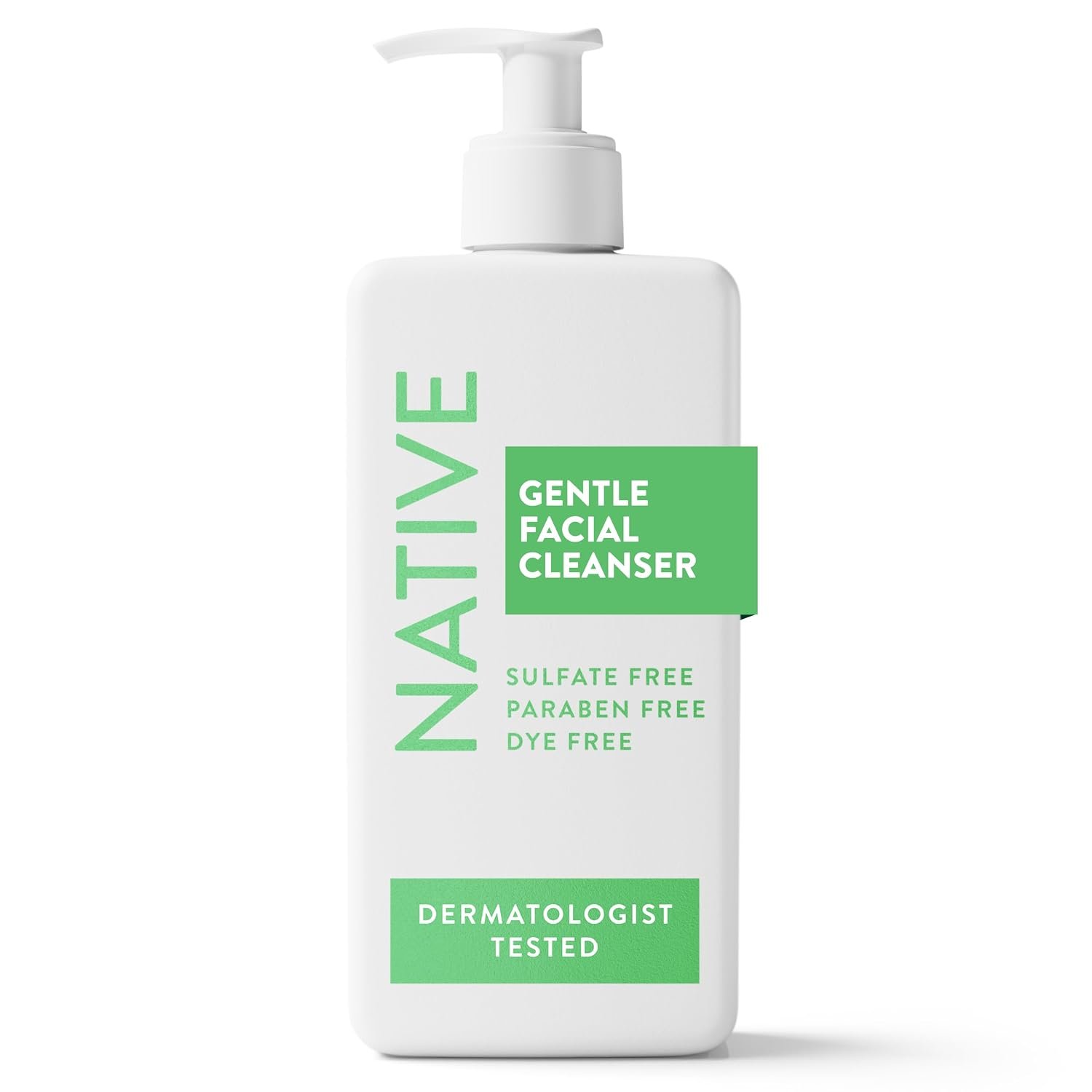 Native Gentle Face Wash for Sensitive Skin, Vitamin B3 + Aloe, 12.5 fl oz